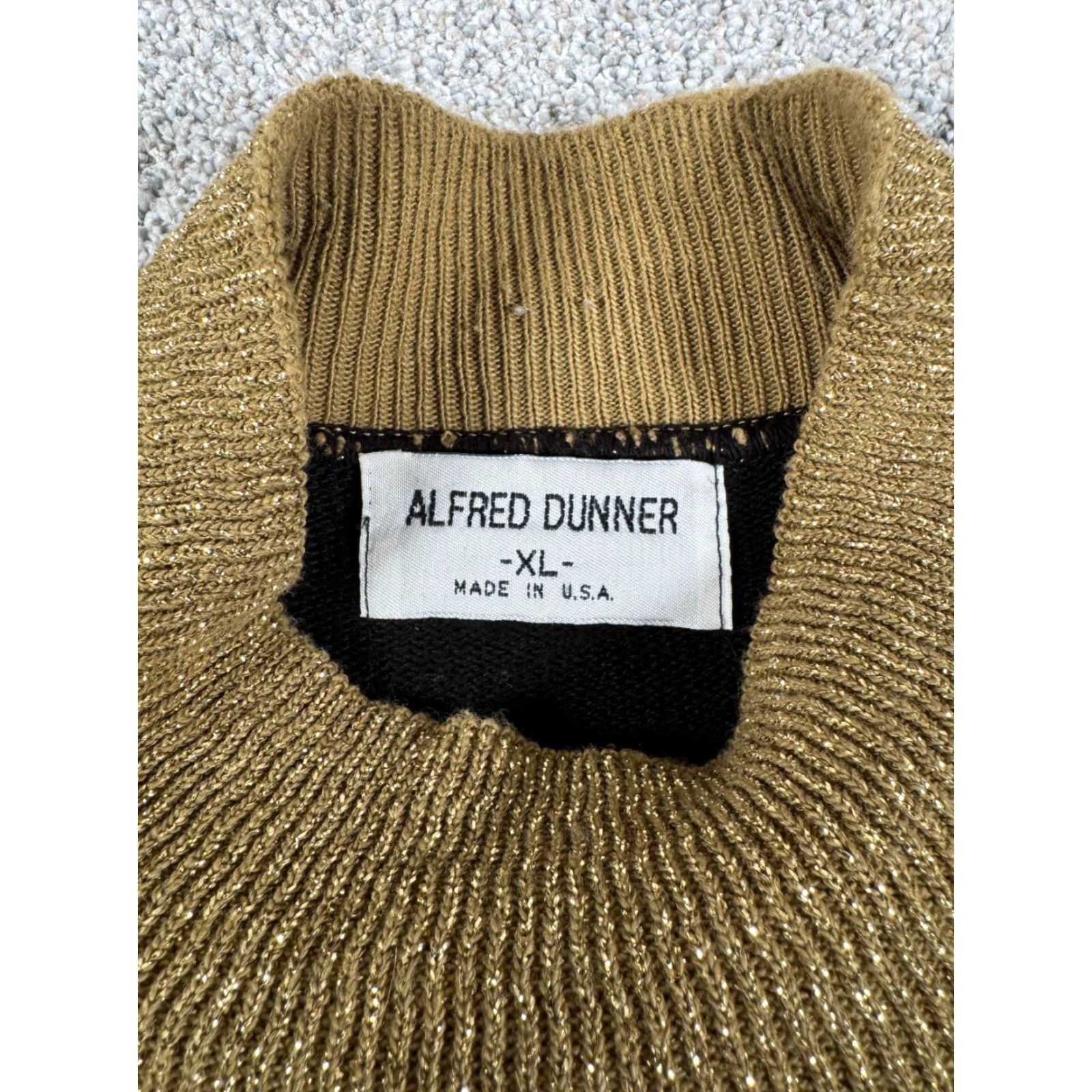 Vintage VINTAGE Alfred Dunner Sweater Women XL Argyle Sparkly 80s 90s Office Workwear Holiday Christmas Pullover Mock Neck Long Sleeve Size XL / US 12-14 / IT 48-50 - 2 Thumbnail