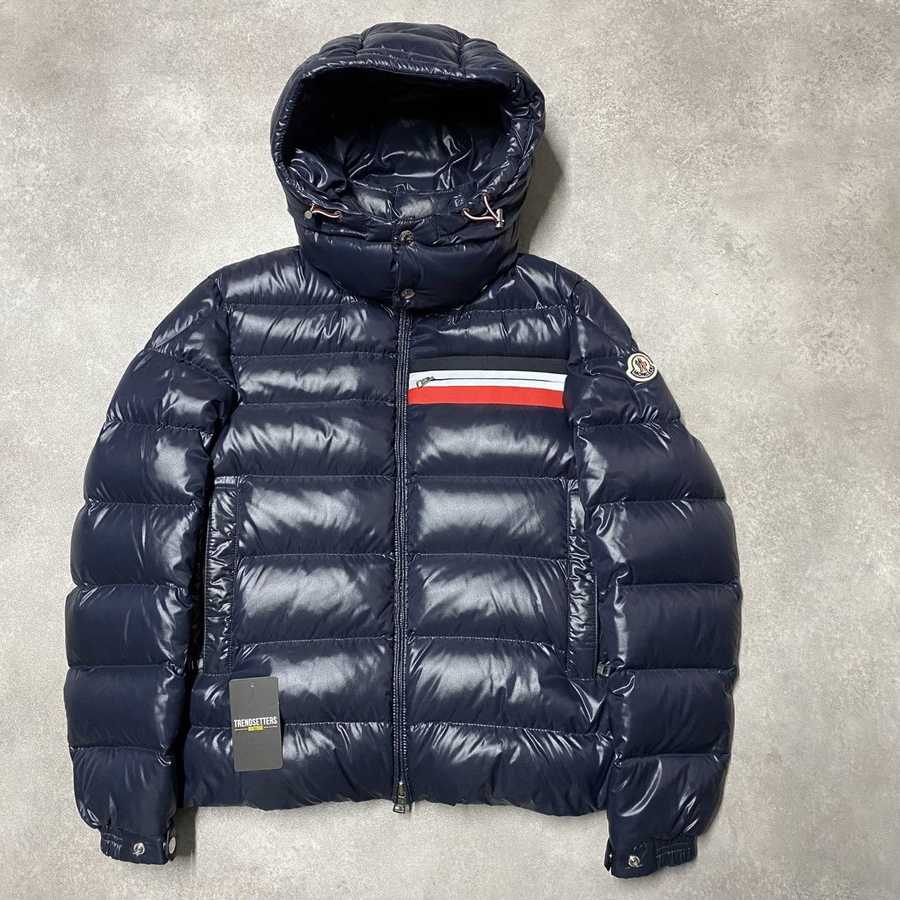 image of Moncler Mounier Size 1 S Small Down Mens Navy Puffer Jacket in Blue