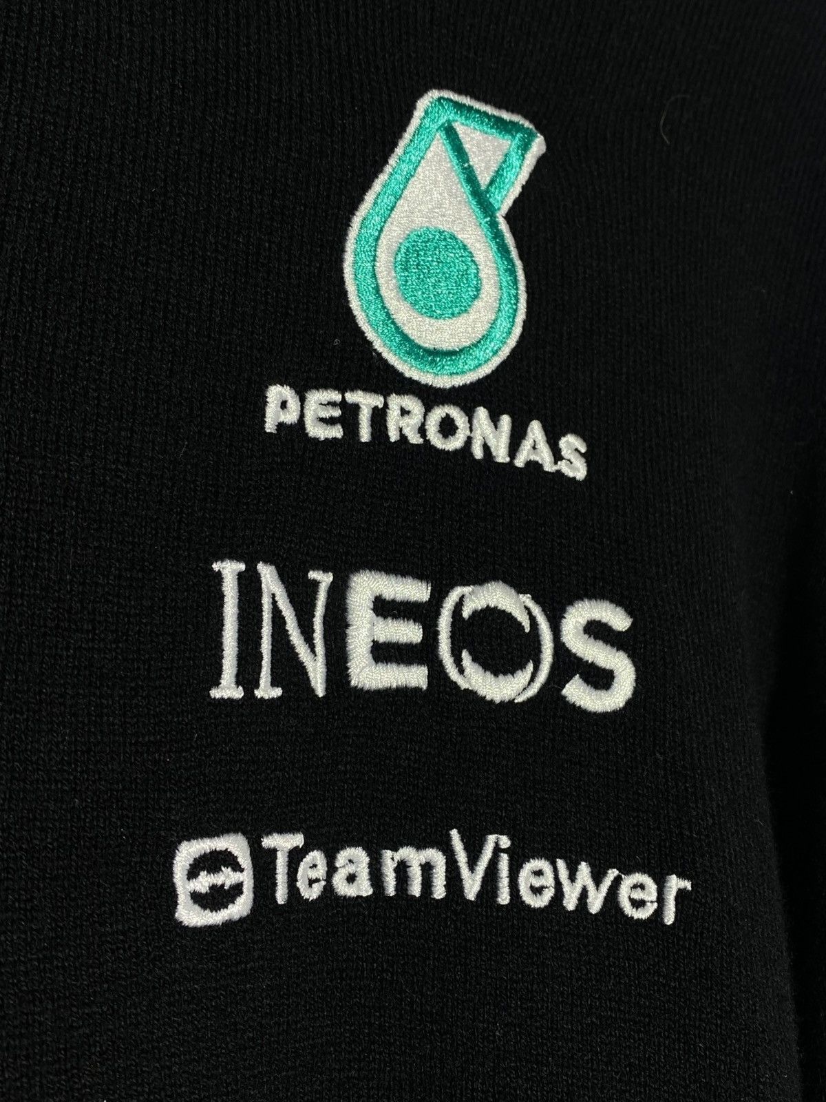 Mercedes-Benz 🔥 MERCEDES F1 LONG SLEEVE POLO RACING TOMMY BOSS VIBES Size US XL / EU 56 / 4 - 5 Thumbnail
