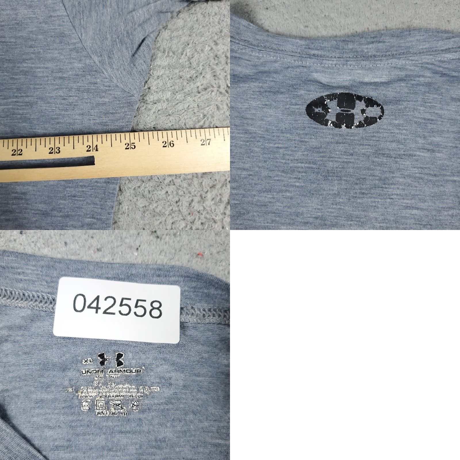 Under Armour Under Armour T Shirt Mens XL Blue Activewear Short Sleeve Crew Neck Pullover Regular Fit Logo Sports Classic Modern Vintage: No Size US XL / EU 56 / 4 - 8 Thumbnail