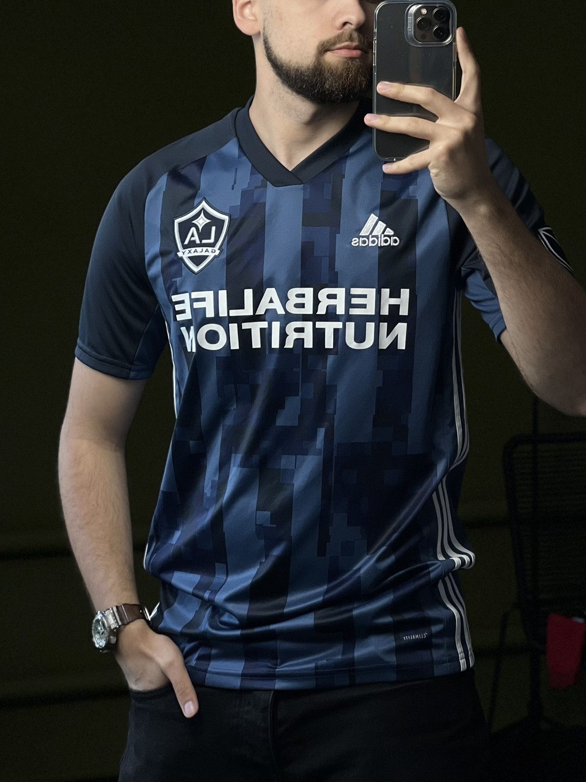 Adidas Adidas LA Galaxy M 2018 Away Shirt Herbalife Sponsor MLS Size US M / EU 48-50 / 2 - 1 Thumbnail