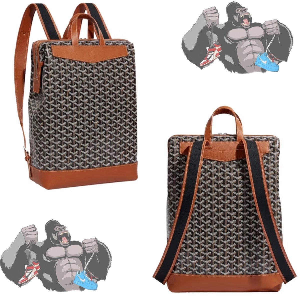 Goyard Goyard Cisalpin Backpack Black/Tan Size ONE SIZE - 1 Thumbnail