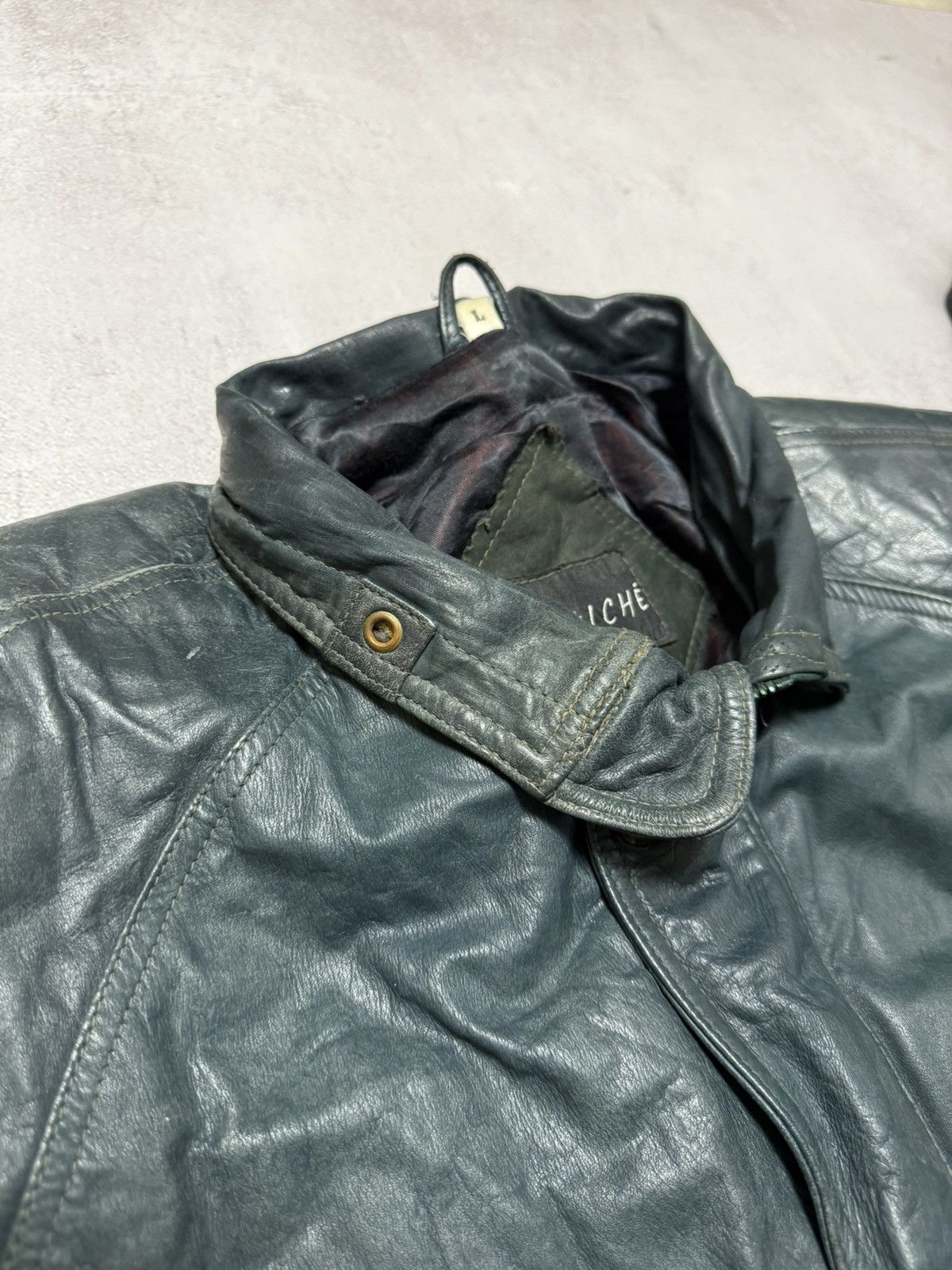 Japanese Brand × Vintage Vintage Leather Jacket Bomber Baggy Amazing Colour Y2K 90s Size US L / EU 52-54 / 3 - 6 Thumbnail