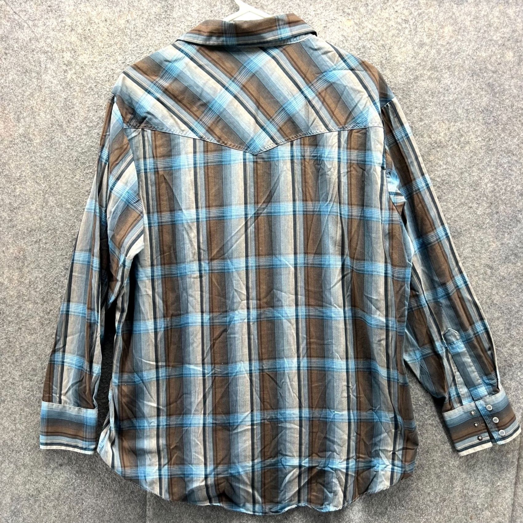 Vintage VINTAGE Ely Cattleman Shirt Mens Large Blue Pearl Snap Plaid Western Rodeo Cowboy Vtg Size US L / EU 52-54 / 3 - 2 Thumbnail