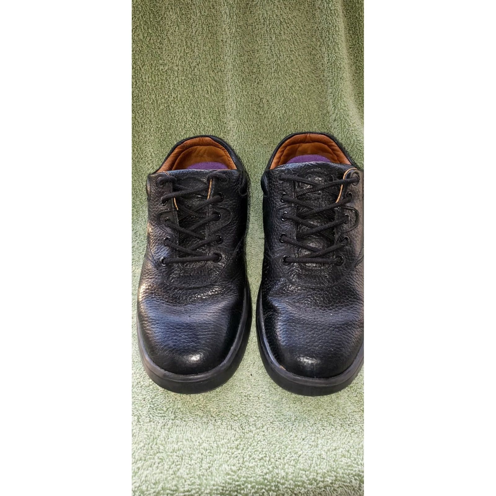 Vintage Dr. Comfort Womens Lace Up Sz 8M Black All Leather Aftermarket Insoles Orthotic Casual Shoes Size ONE SIZE - 3 Thumbnail