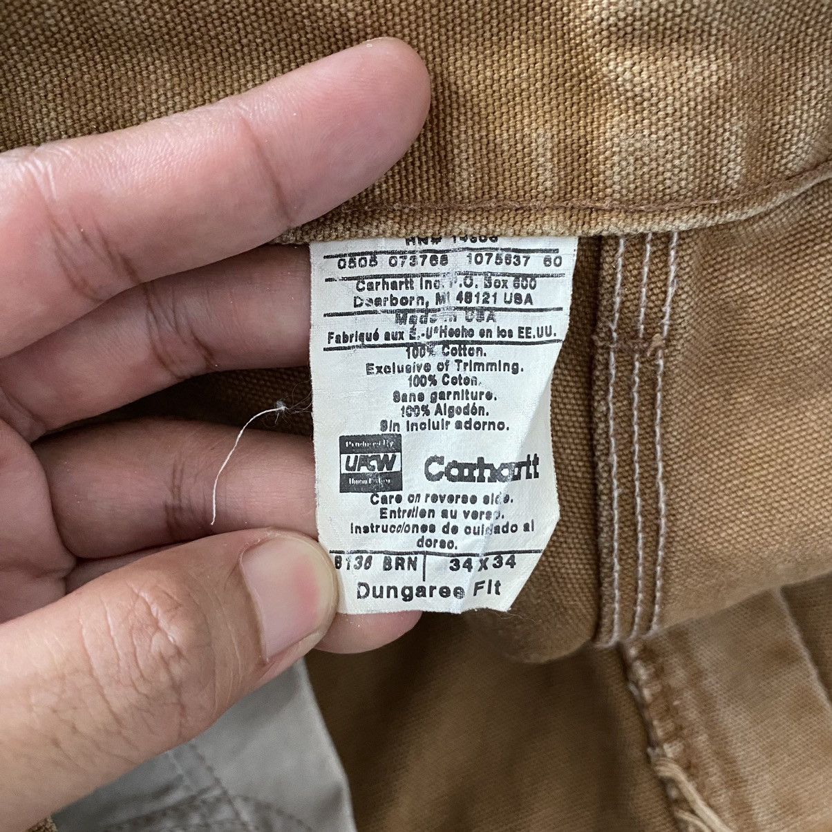 Carhartt Vintage Carhartt Double Knee Tan Carpenter Work Pants Size US 34 / EU 50 - 21 Thumbnail