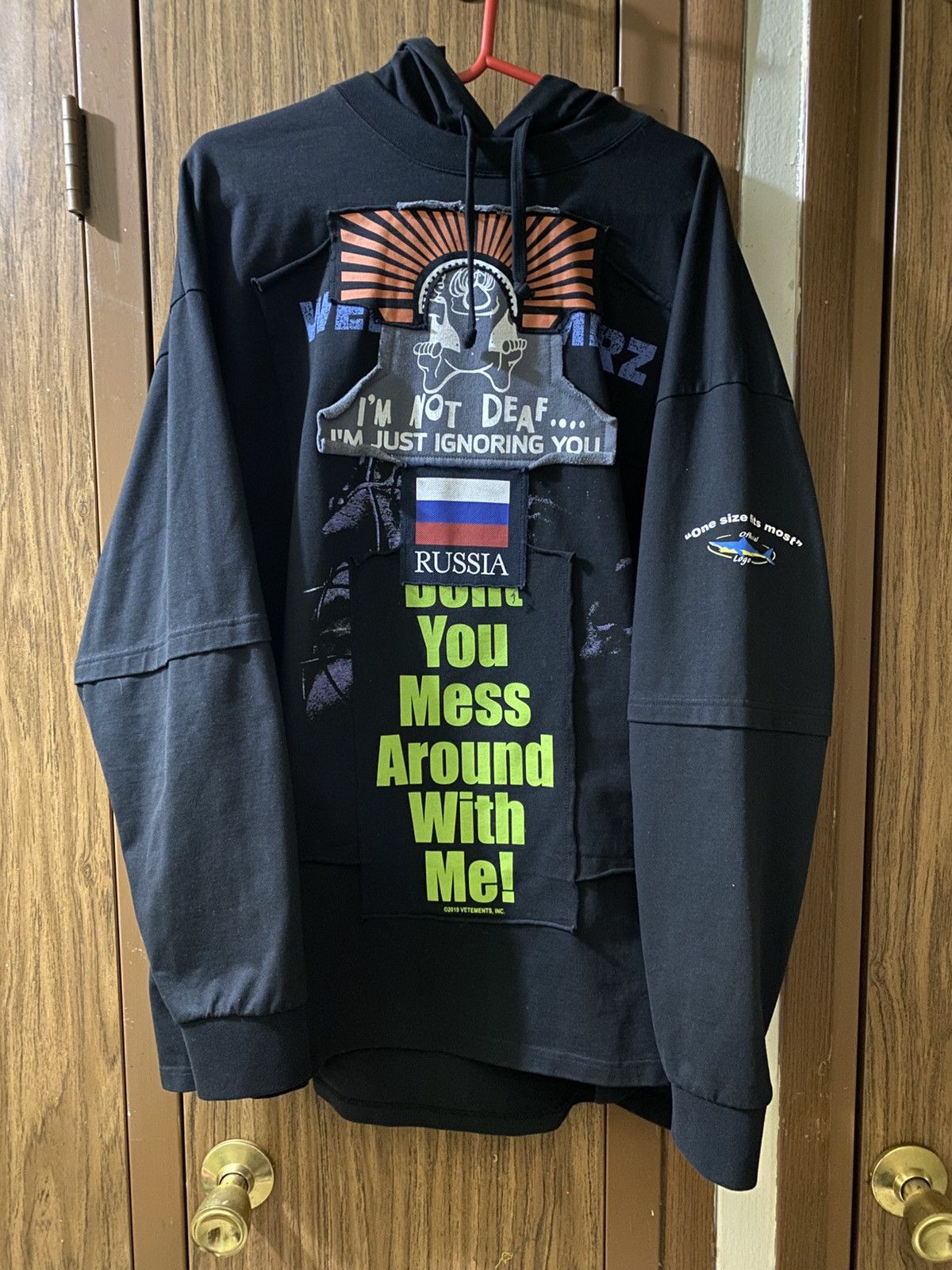 Vetements Patch Work Sticker Hoodie