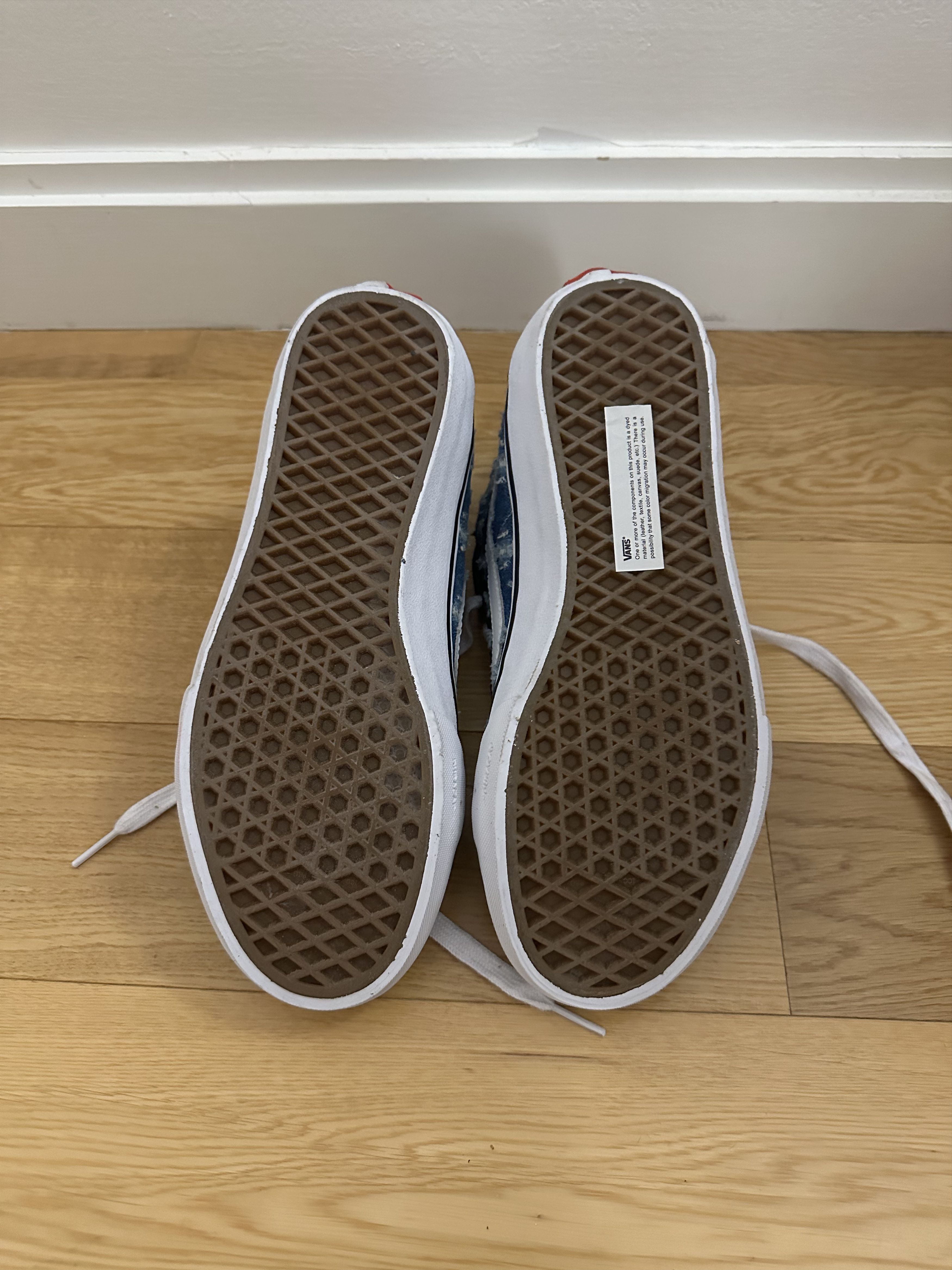 Supreme × Vans Sk8-Hi "Blue Hole Punch Denim" Size US 8 / EU 41 - 7 Thumbnail