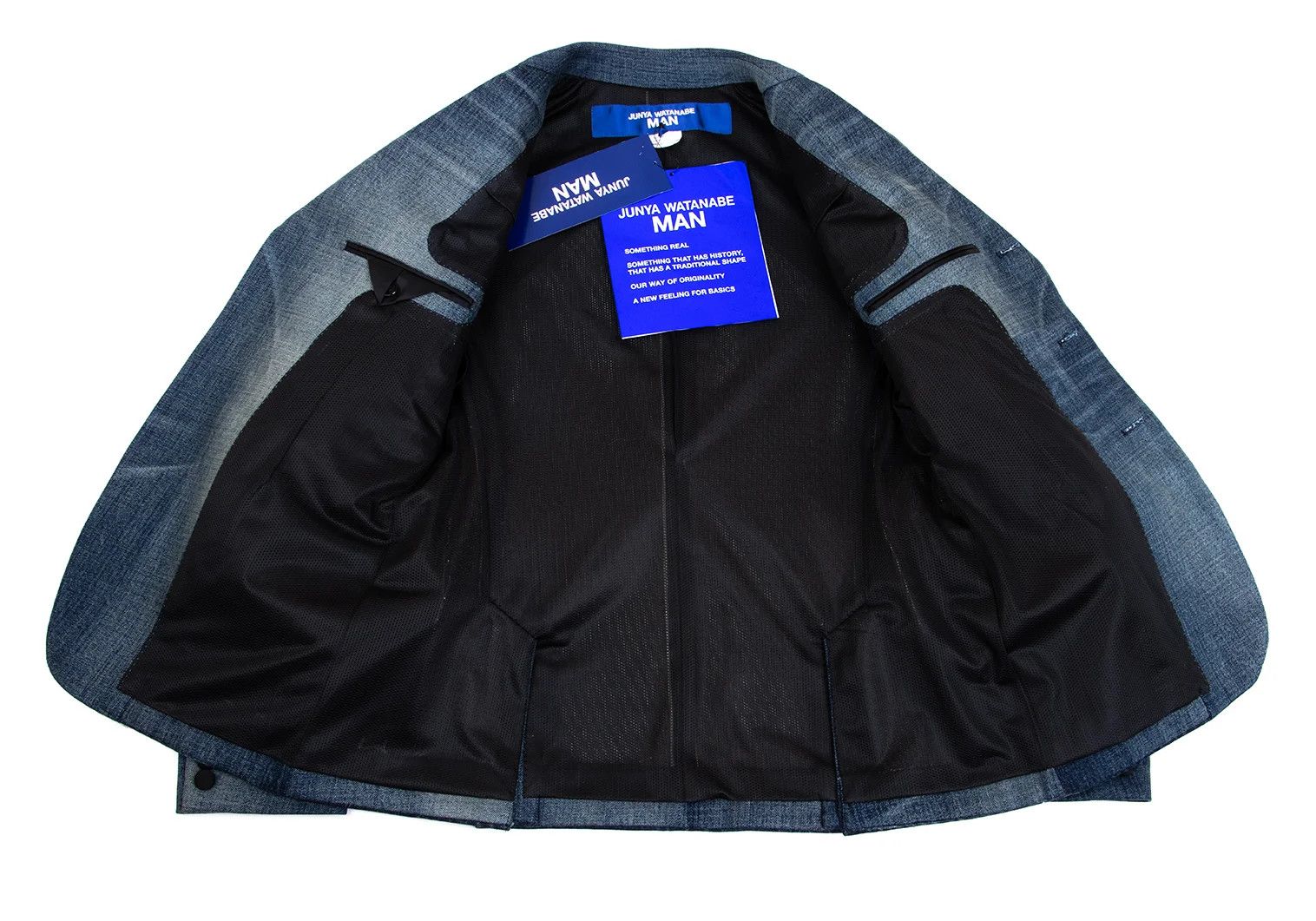 Junya Watanabe Mesh-lined Denim Tailored Jacket in Indigo, Size S Size US S / EU 44-46 / 1 - 10 Thumbnail