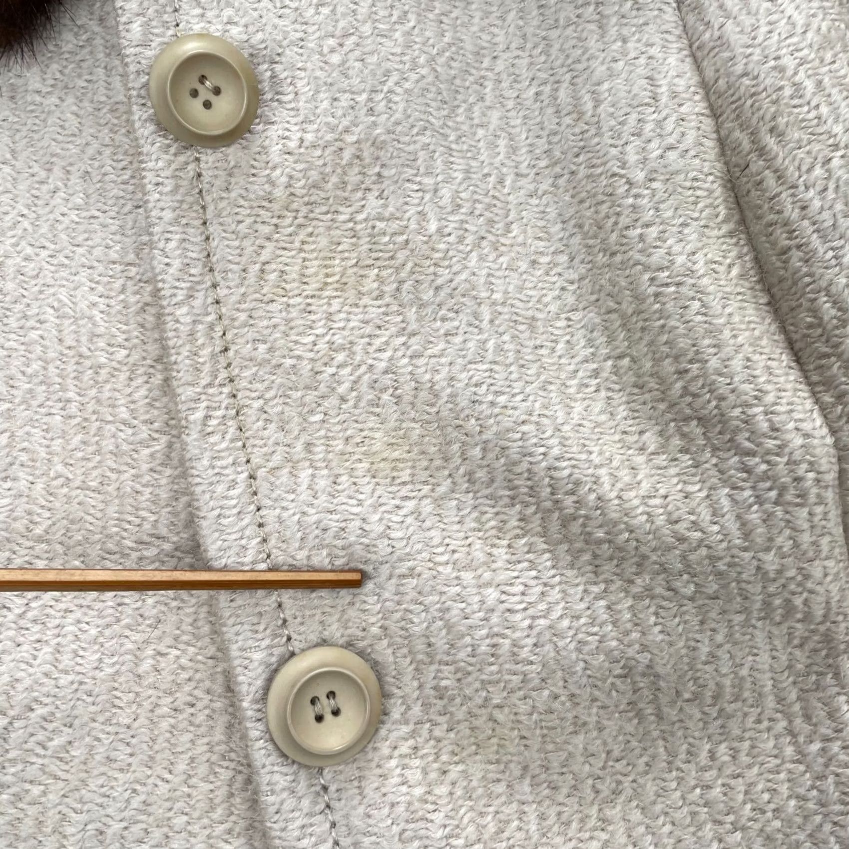 Vintage VINTAGE I Magnin Coat Womens M White Fur Collared 1970s Jacket France Size M / US 6-8 / IT 42-44 - 6 Thumbnail