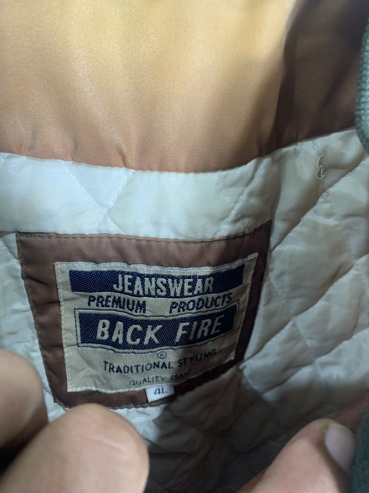 Vintage Vintage Back Fire Varsity jacket Oversized Size US XL / EU 56 / 4 - 2 Thumbnail