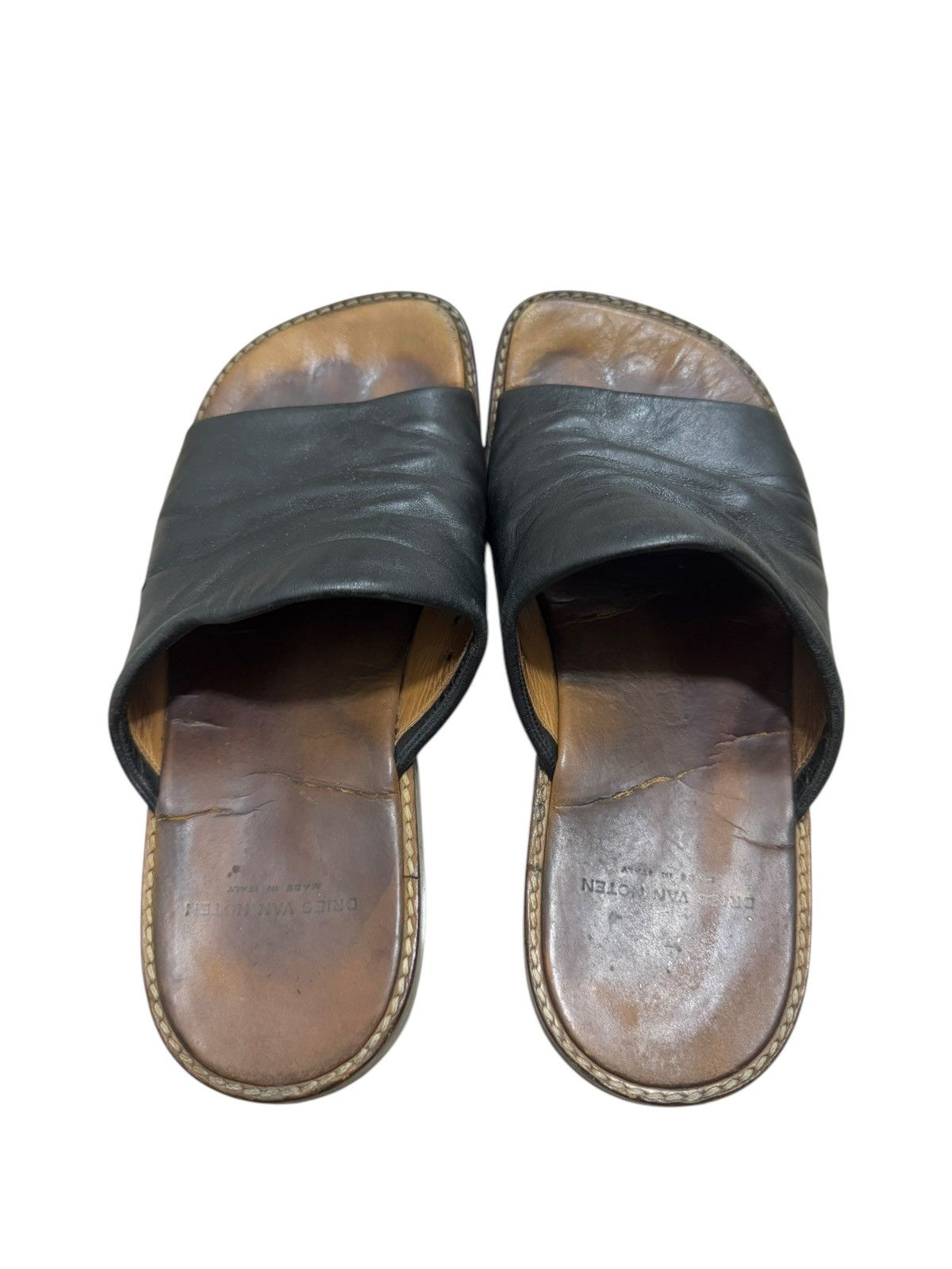 Designer × Dries Van Noten × Leather FLAT DRIES VAN NOTEN LEATHER SLIDE Size US 7.5 / EU 40-41 - 2 Thumbnail