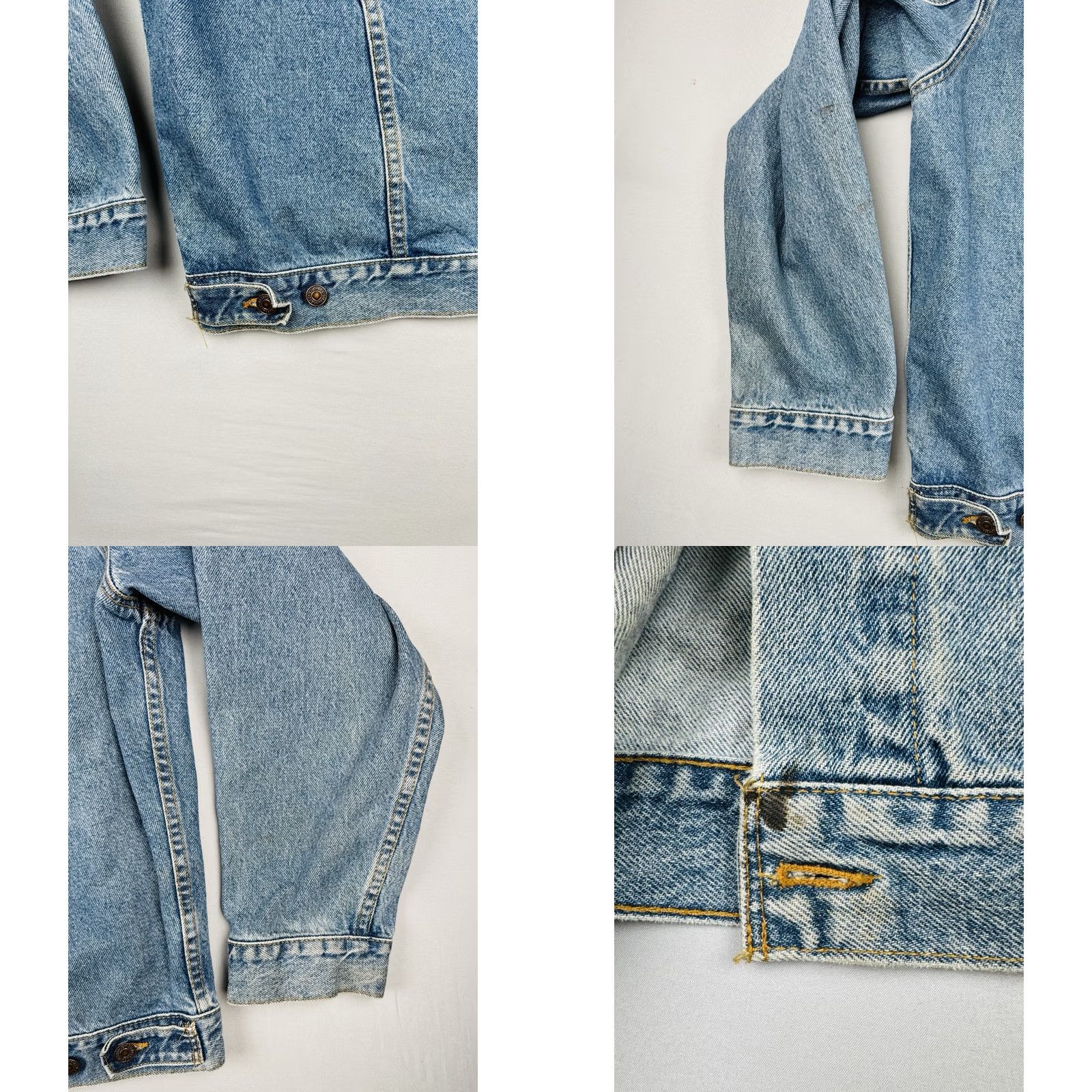 Levi's VINTAGE Levi's Trucker Jacket Adult Large Blue 90s USA Made Red Tab Denim Mens Size US L / EU 52-54 / 3 - 9 Thumbnail