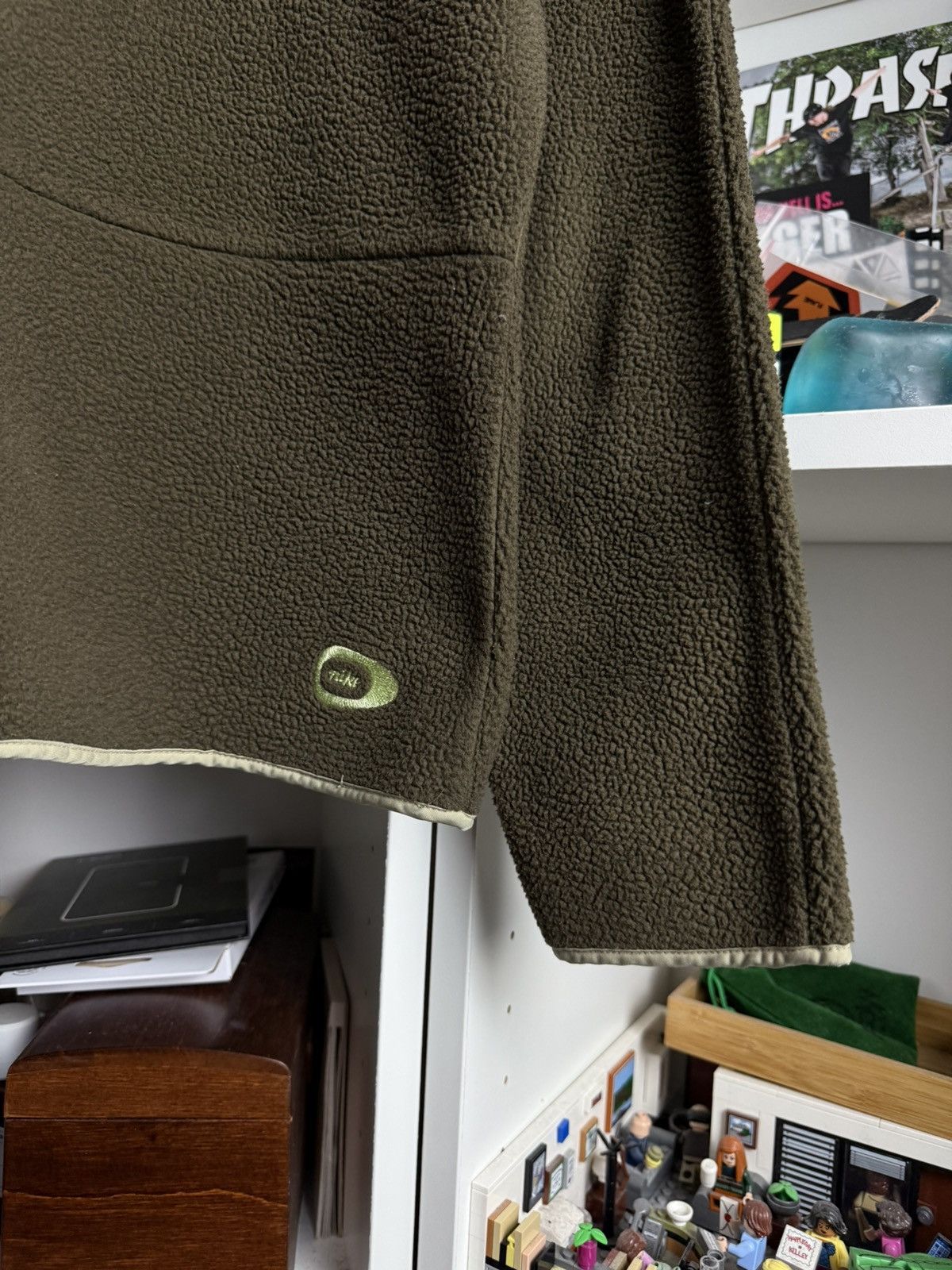 Nike × Vintage Vintage Y2K Nike khaki deep pile fleece sweatshirt M outdoor Size US M / EU 48-50 / 2 - 6 Thumbnail