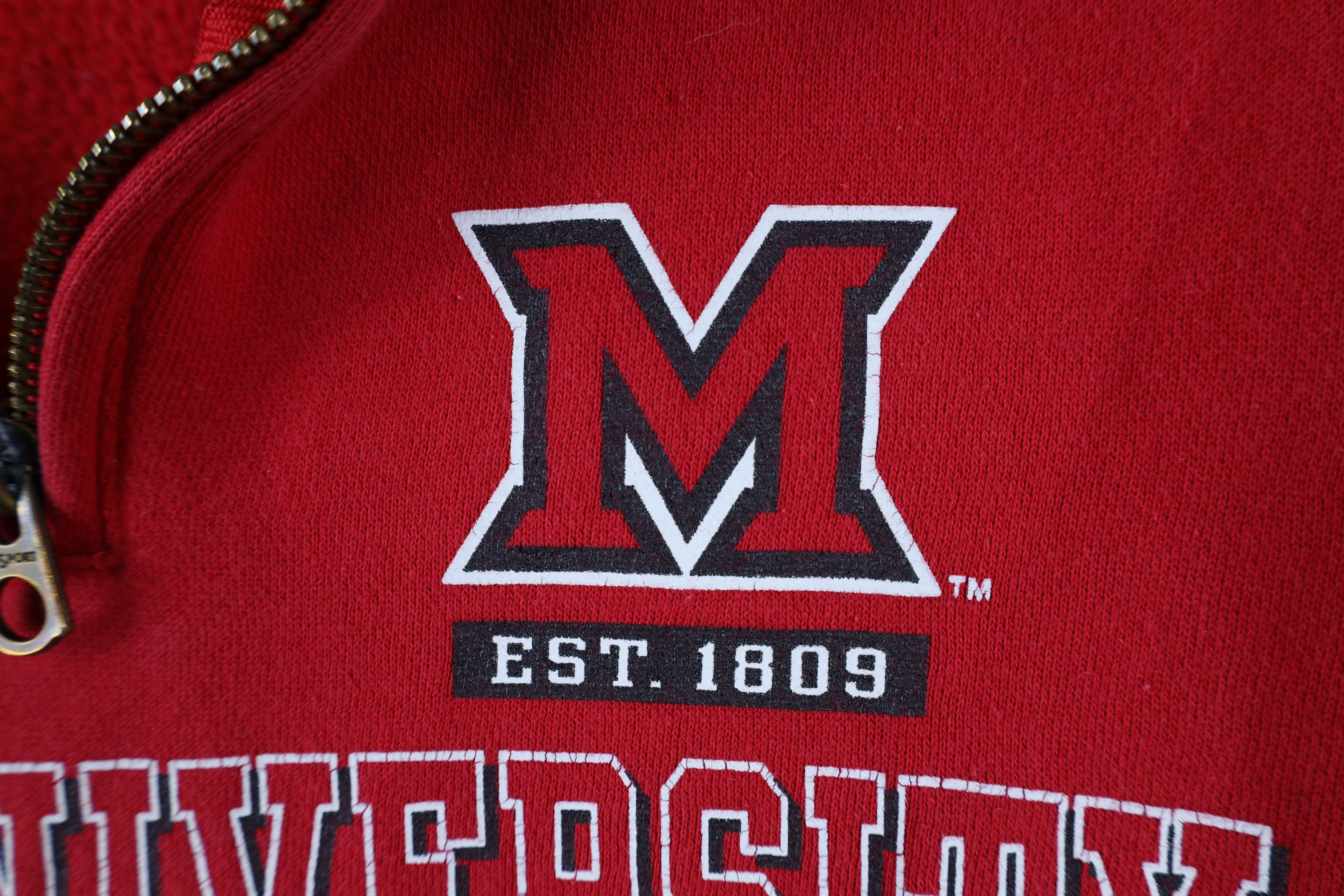 Vintage Vintage 90s University Ohio Half Zip Pullover Sweatshirt Red Size US L / EU 52-54 / 3 - 5 Thumbnail