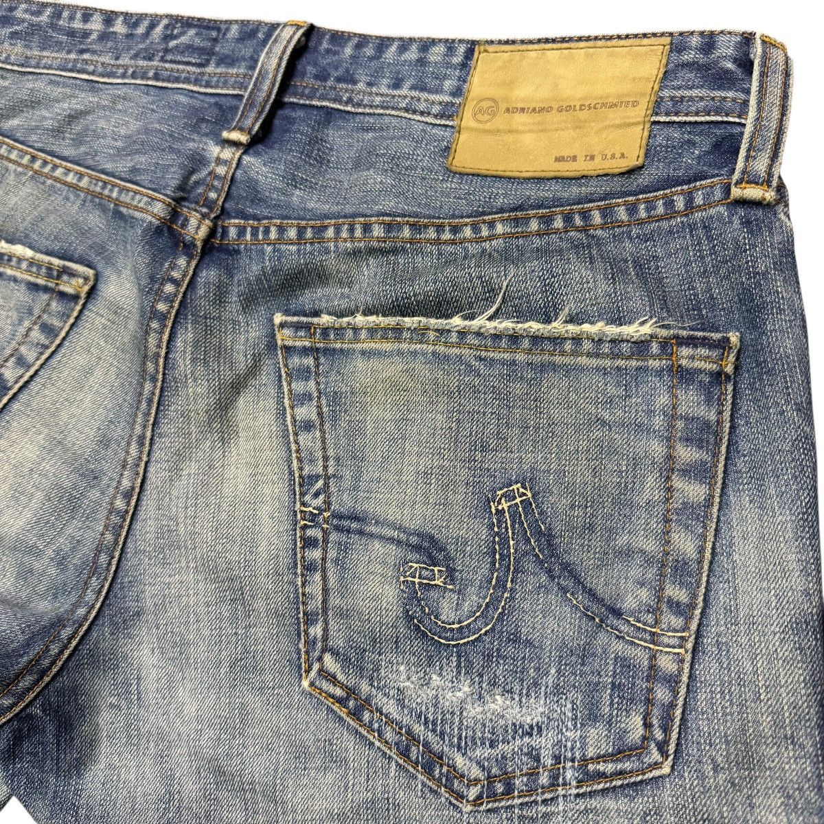 AG Adriano Goldschmied Vintage AG Adriano Goldschmied Destroyed Vintage Wash Denim Size US 33 - 8 Thumbnail