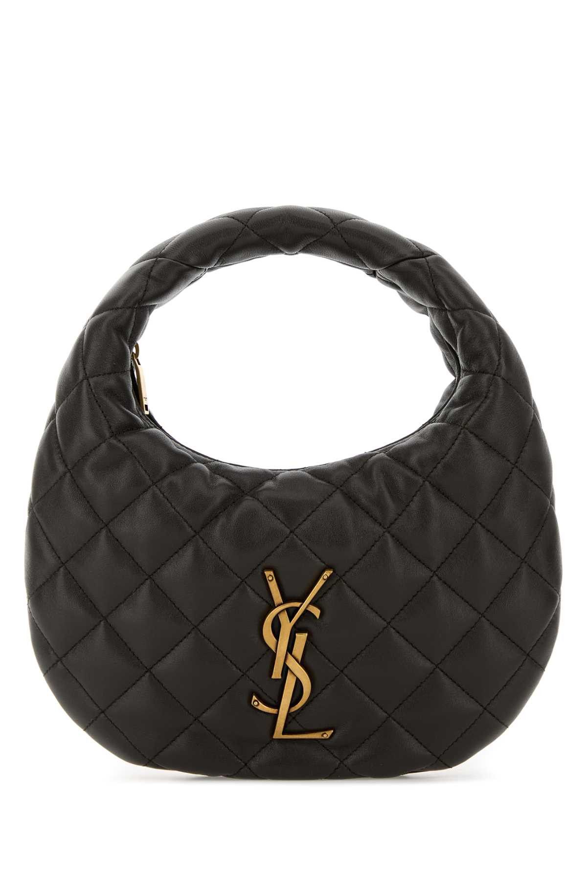 Saint Laurent Paris Charcoal Nappa Leather Icarino Shoulder Bag Size ONE SIZE - 1 Thumbnail
