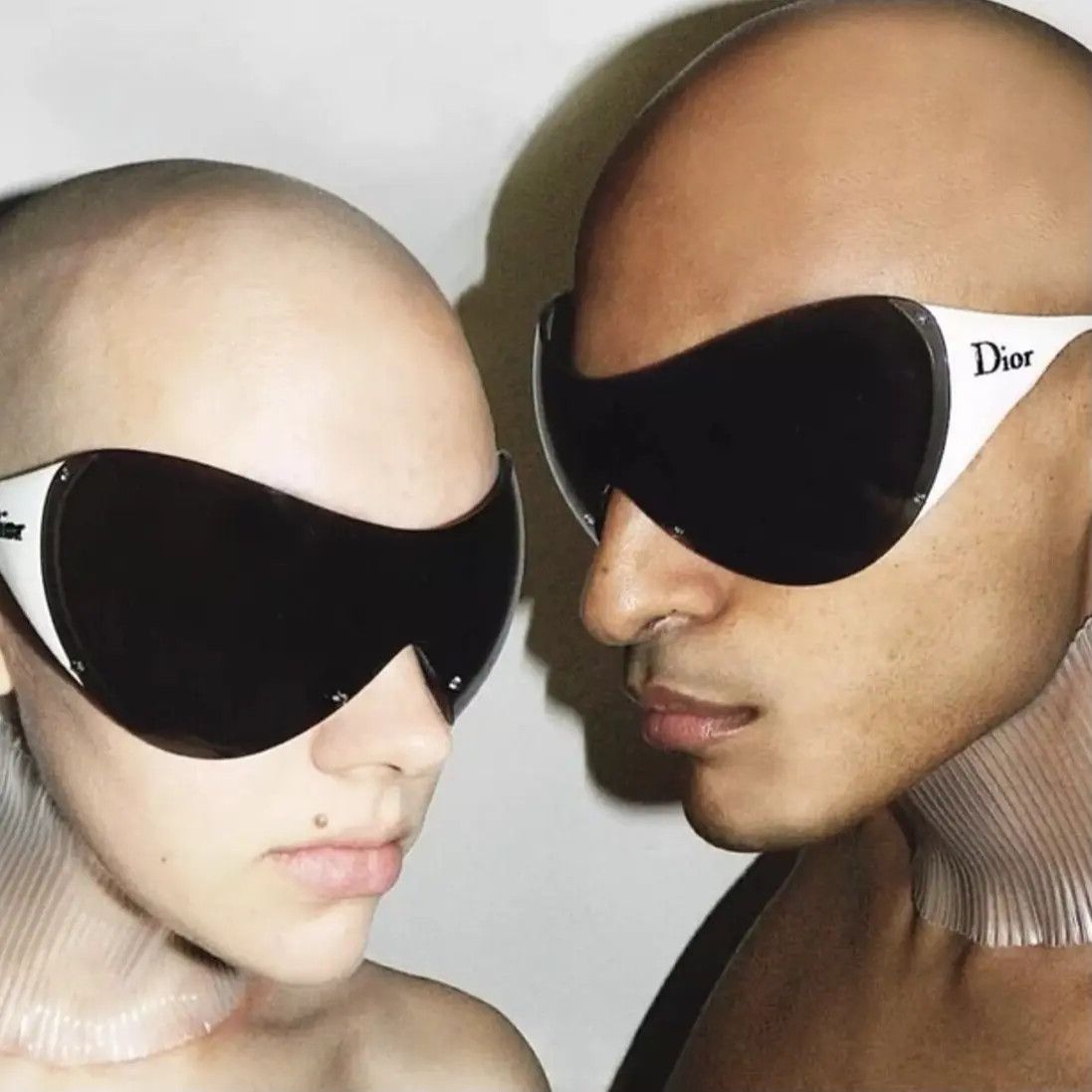 Dior DIOR Sunglasses Ski 1 White Logo Mask Shield GALLIANO Size ONE SIZE - 3 Thumbnail