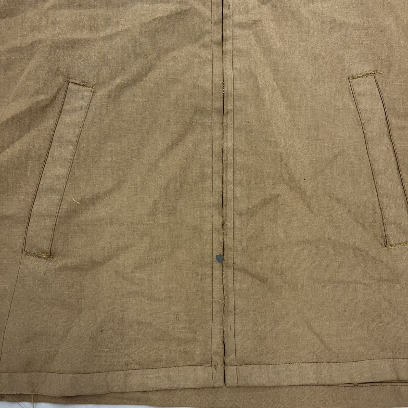 Other Vintage 60s Tan Thin Polyester Spring Boxy Bomber Jacket Size US L / EU 52-54 / 3 - 2 Thumbnail