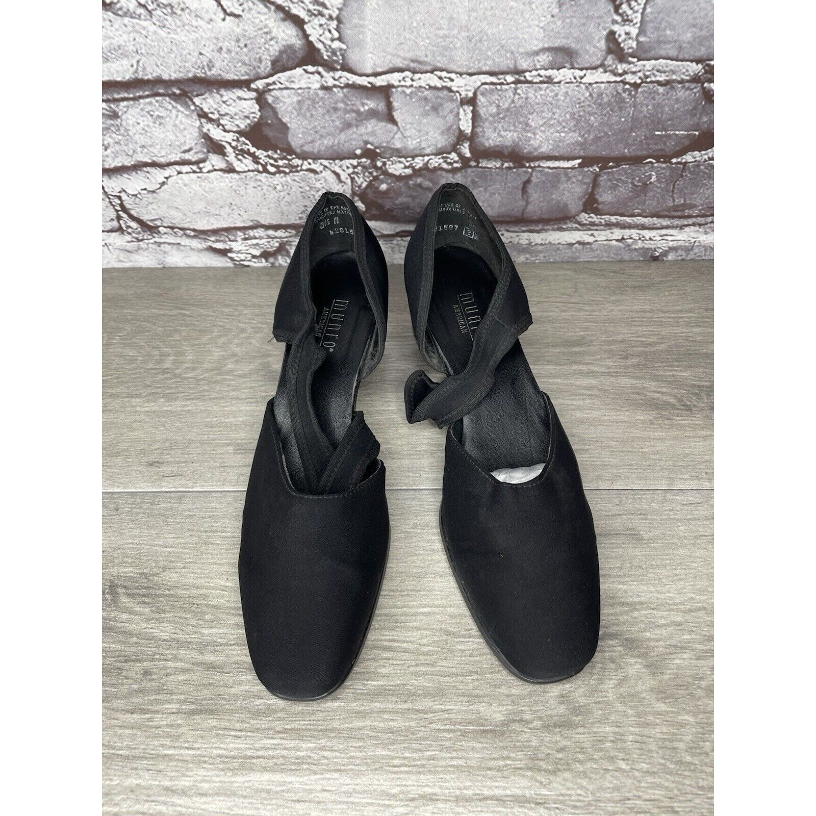 Other Munro American Whitney Black Fabric Elastic MaryJane Strap H Size US 8.5 / IT 38.5 - 20 Thumbnail