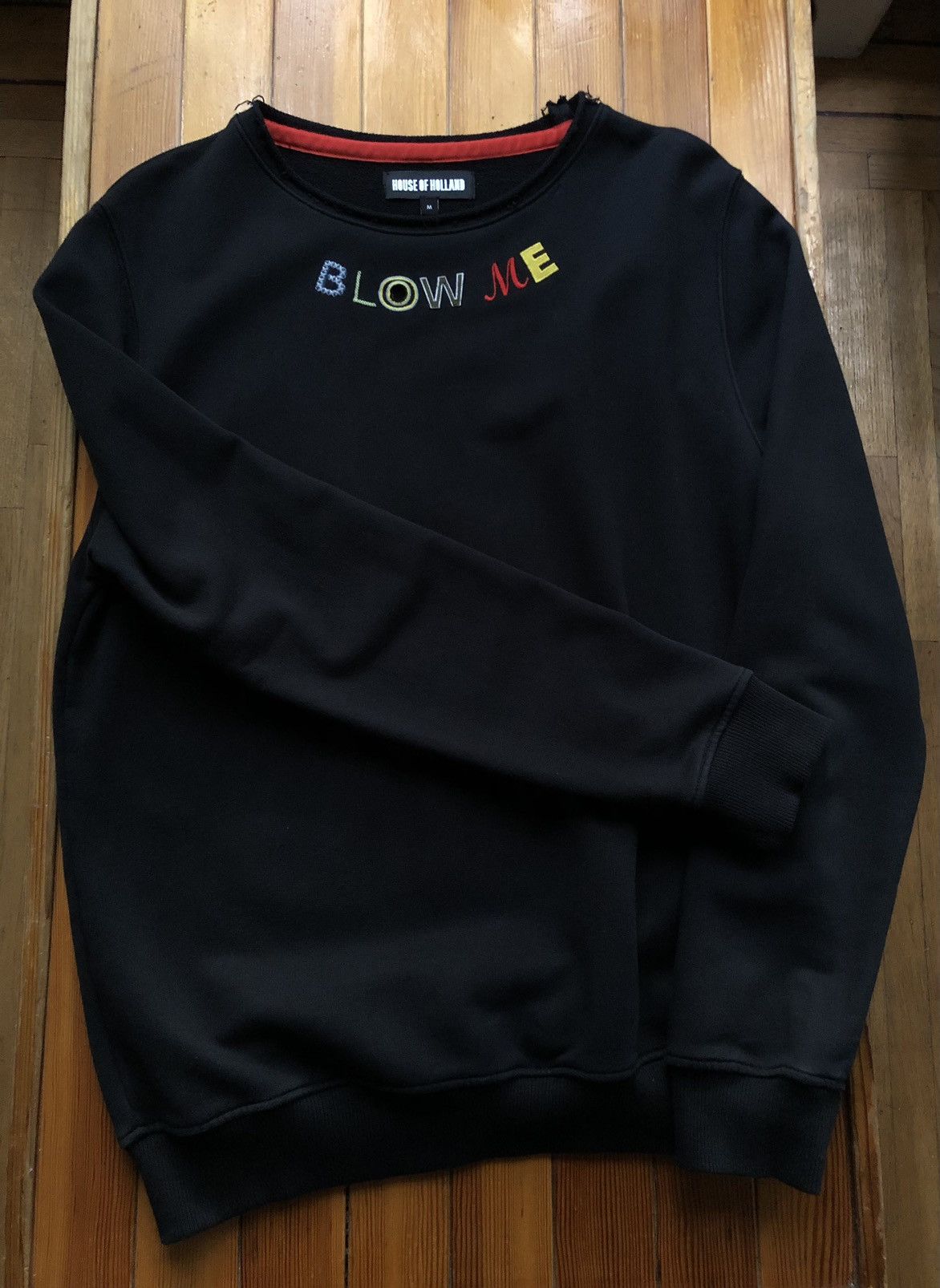 House Of Holland × Japanese Brand × Vintage House of Holland ‘BLOW ME’ Embroidered Sweatshirt Size US M / EU 48-50 / 2 - 4 Thumbnail