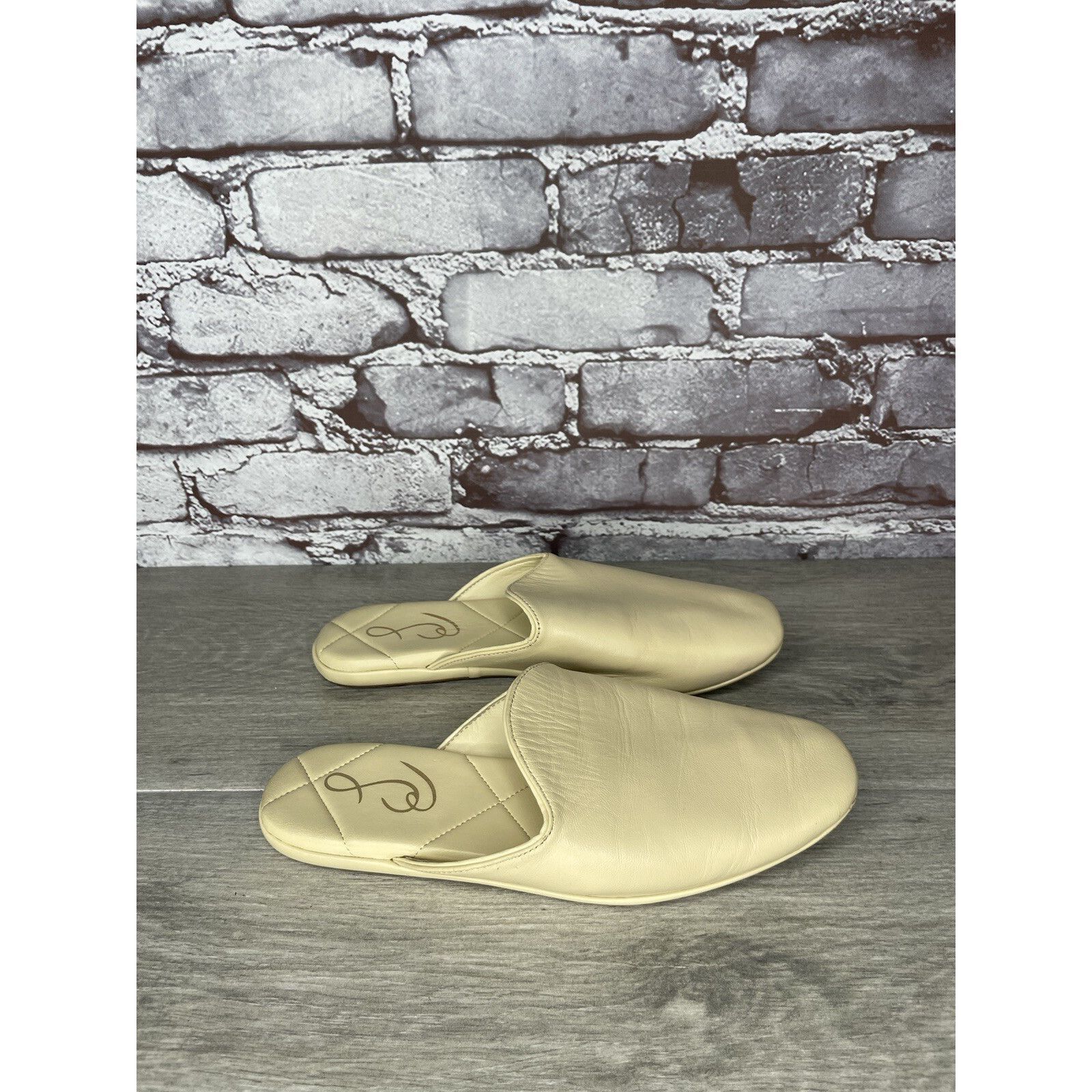 Sam Edelman Sam Edelman Kylar Eggshell Beige Leather Quilted Mules Flats Size US 6 / IT 36 - 3 Thumbnail