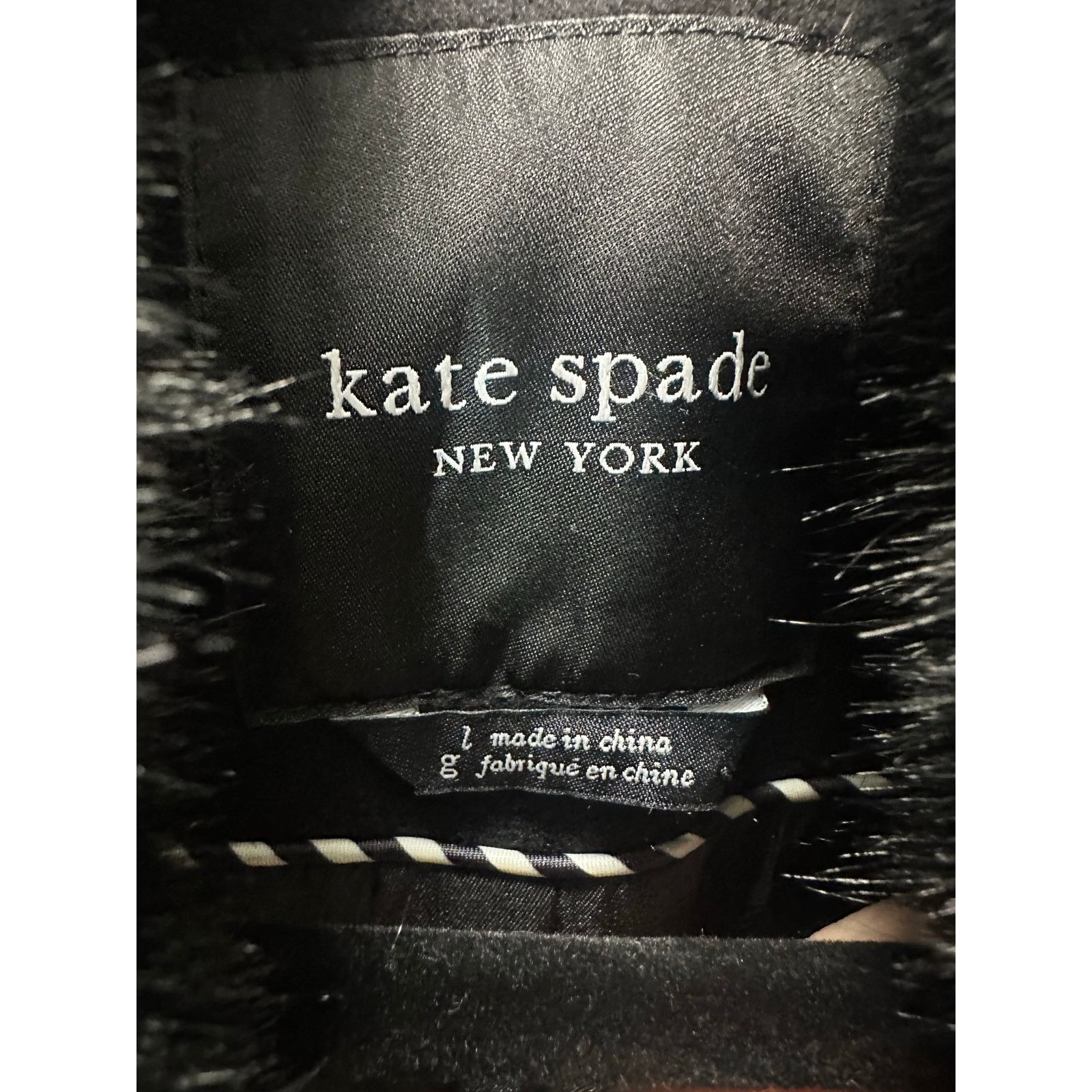 Kate Spade Kate Spade NWT Women’s Black Wool Blend Coat size L Size L / US 10 / IT 46 - 6 Thumbnail