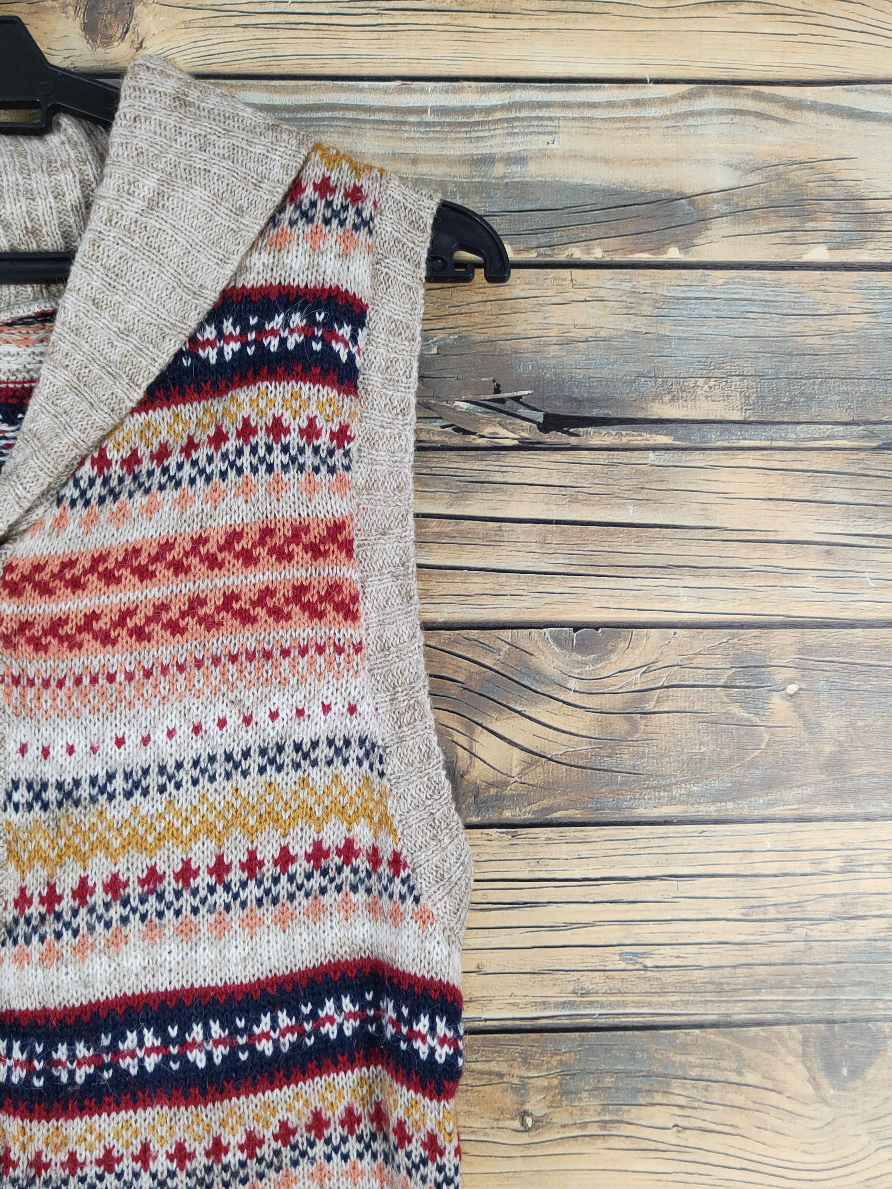 Homespun Knitwear × Japanese Brand × Vintage Sunny Village Brown Knitwear Vests #1556 Size M / US 6-8 / IT 42-44 - 6 Thumbnail