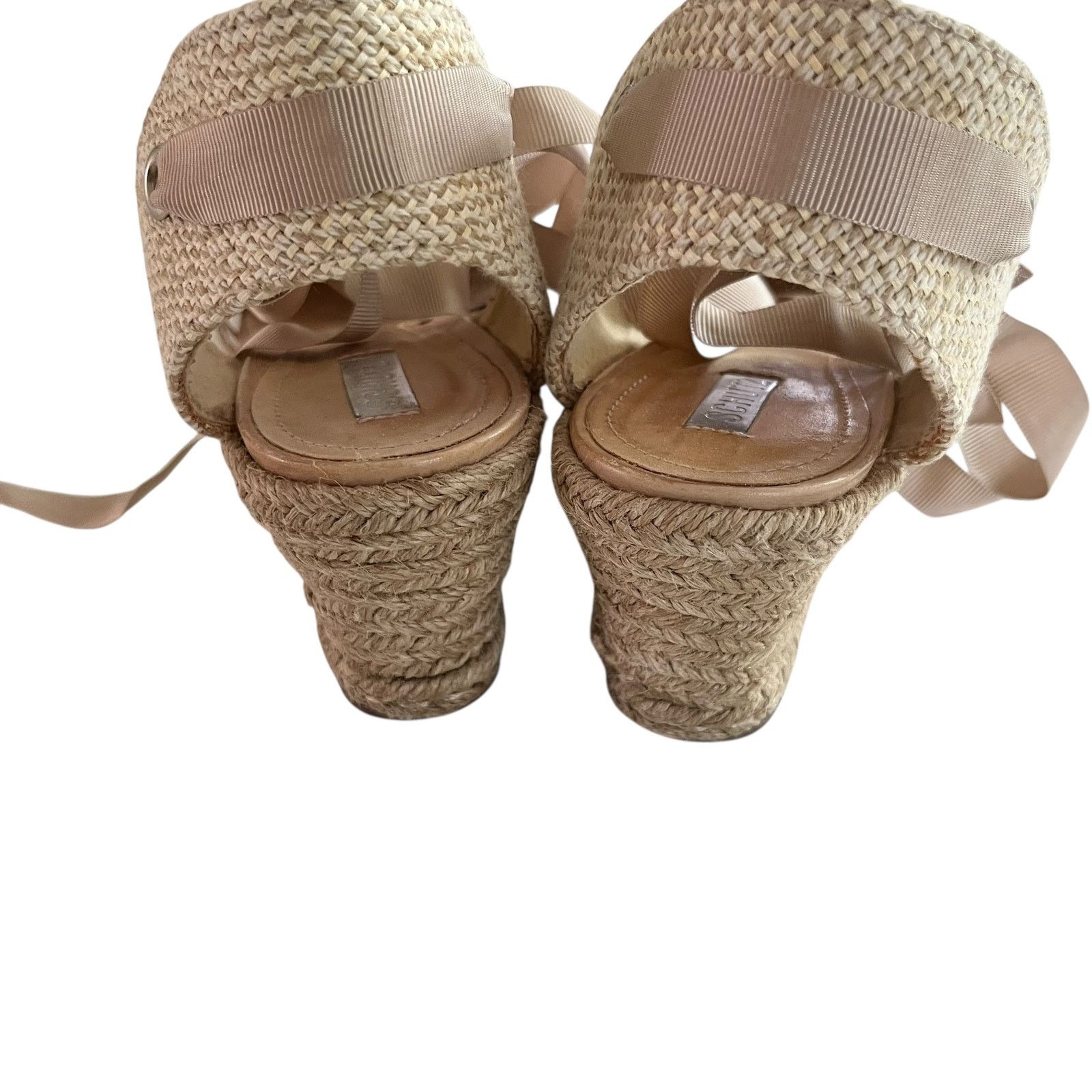 SCHUTZ SCHUTZ Isadora Basketweave Leather Wedge Espadrille Sandals Size US 10 / IT 40 - 4 Thumbnail