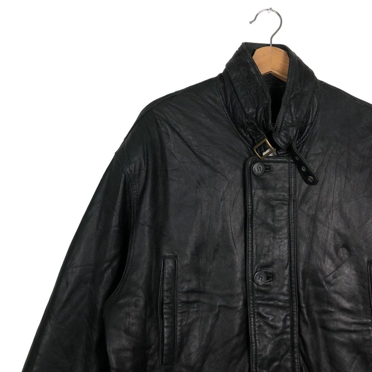 Genuine Leather 🔥90s Vintage Genuine Leather Biker Jacket Renoma Japan Made Size US L / EU 52-54 / 3 - 5 Thumbnail