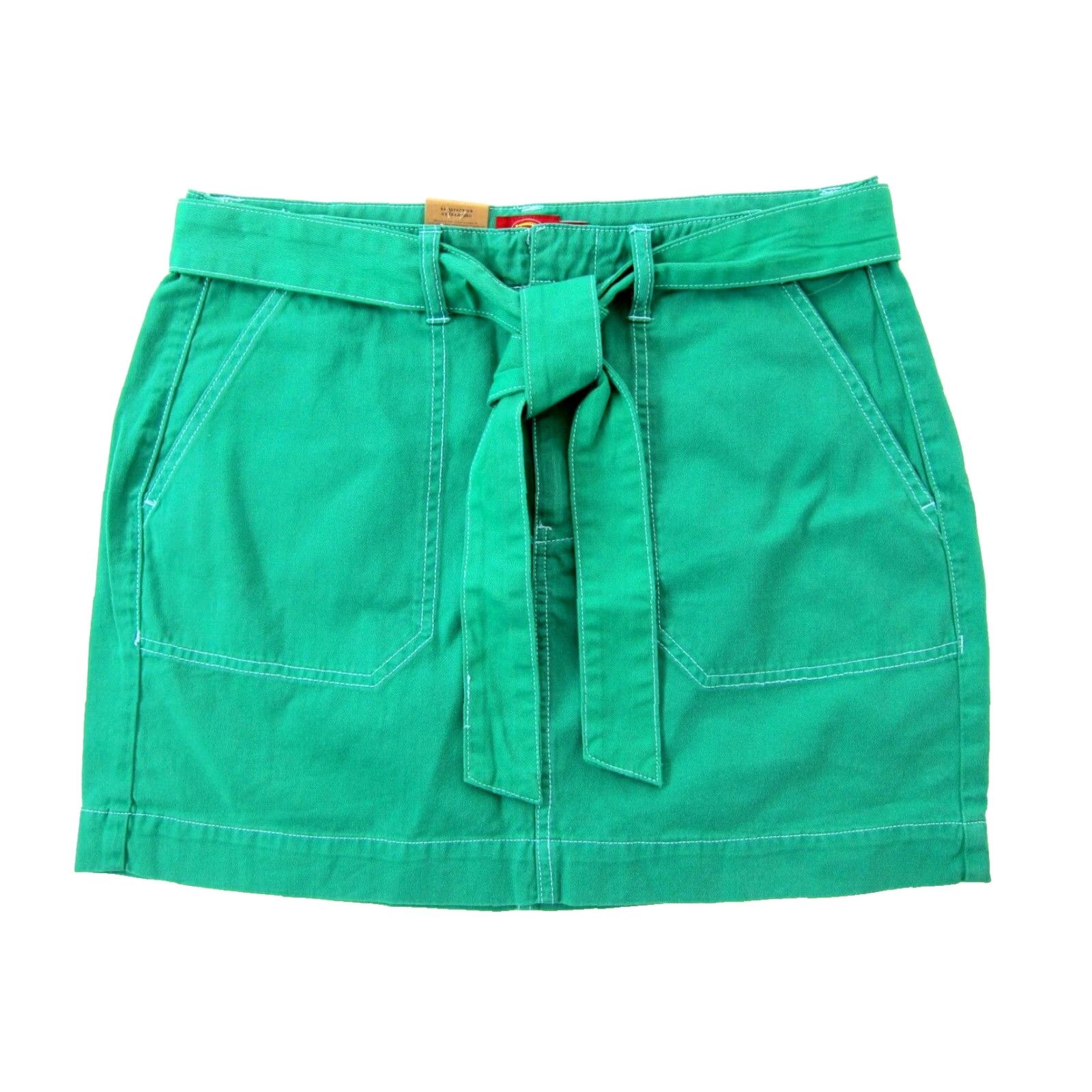 Dickies Dickies Green Cotton High Rise Straight Utility Mini Skirt Junior 11 Womens Short Skirt (NWT) Size 32" / US 10 / IT 46 - 2 Thumbnail