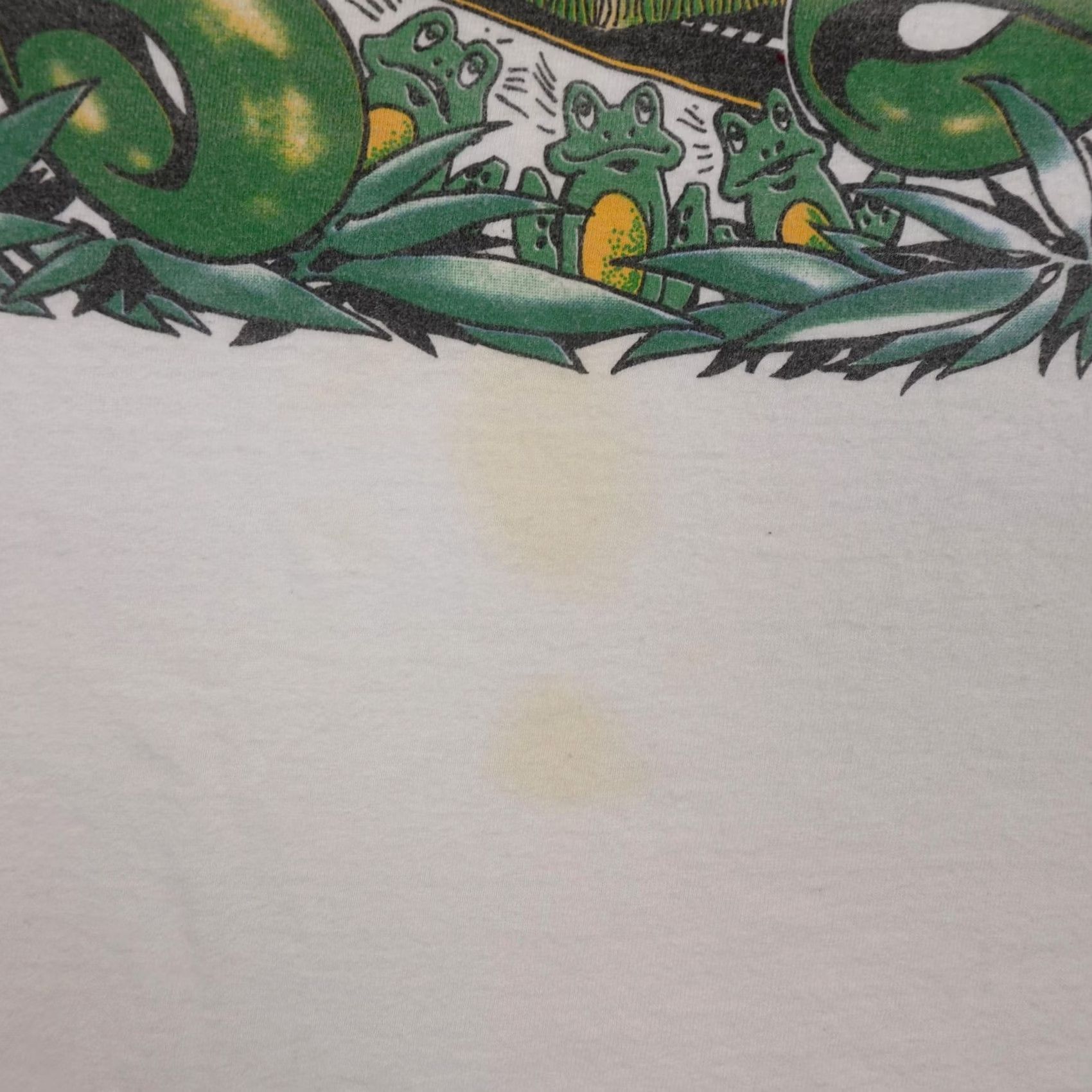 Tultex VINTAGE Mardi Gras Shirt Mens Large White Frogs Beads Festival Graphic 90s Tee Size US L / EU 52-54 / 3 - 6 Thumbnail