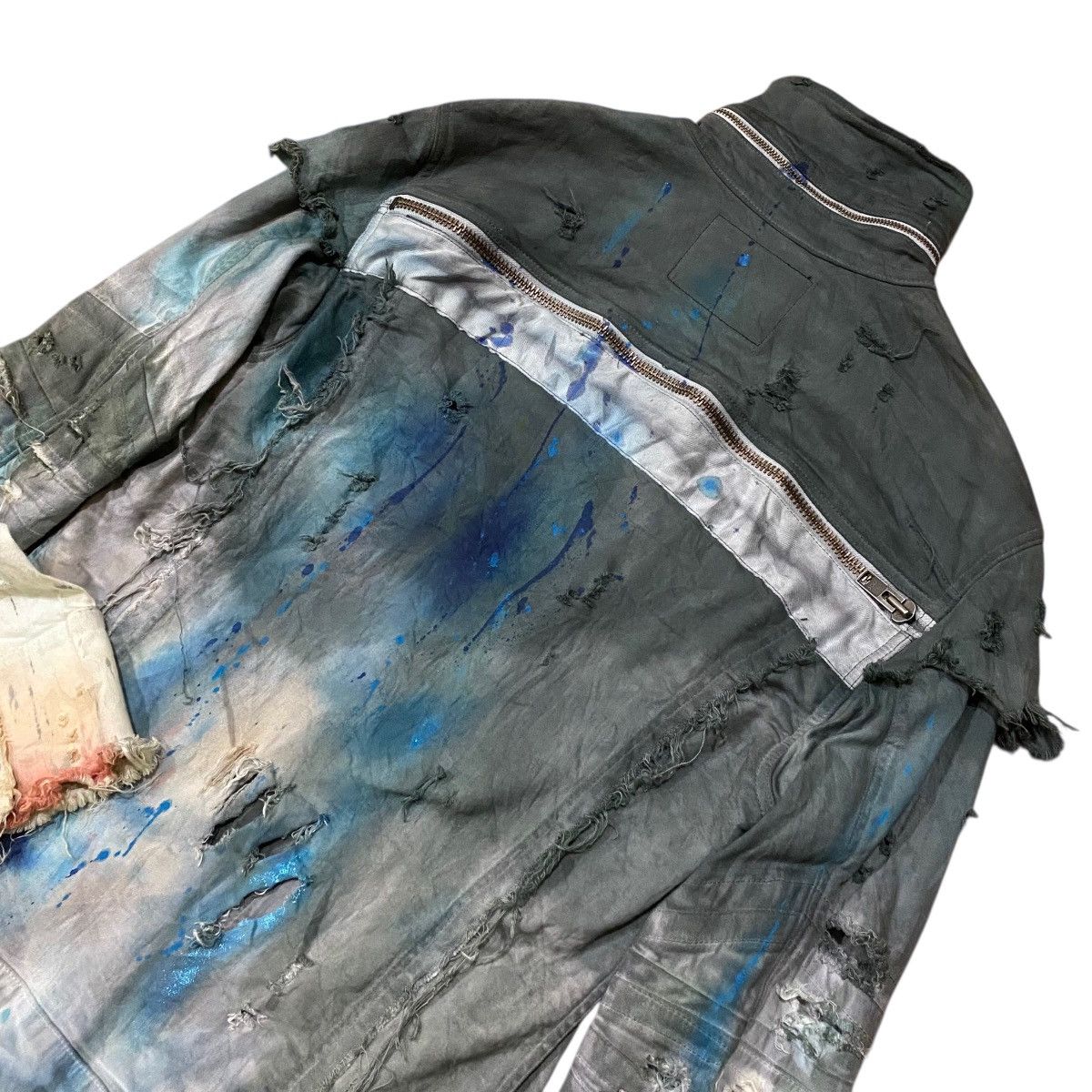 Le Grande Bleu (L.G.B.) Rare!! Le Grande Bleu LGB Burn & Ash Denim Jacket Size US M / EU 48-50 / 2 - 12 Thumbnail