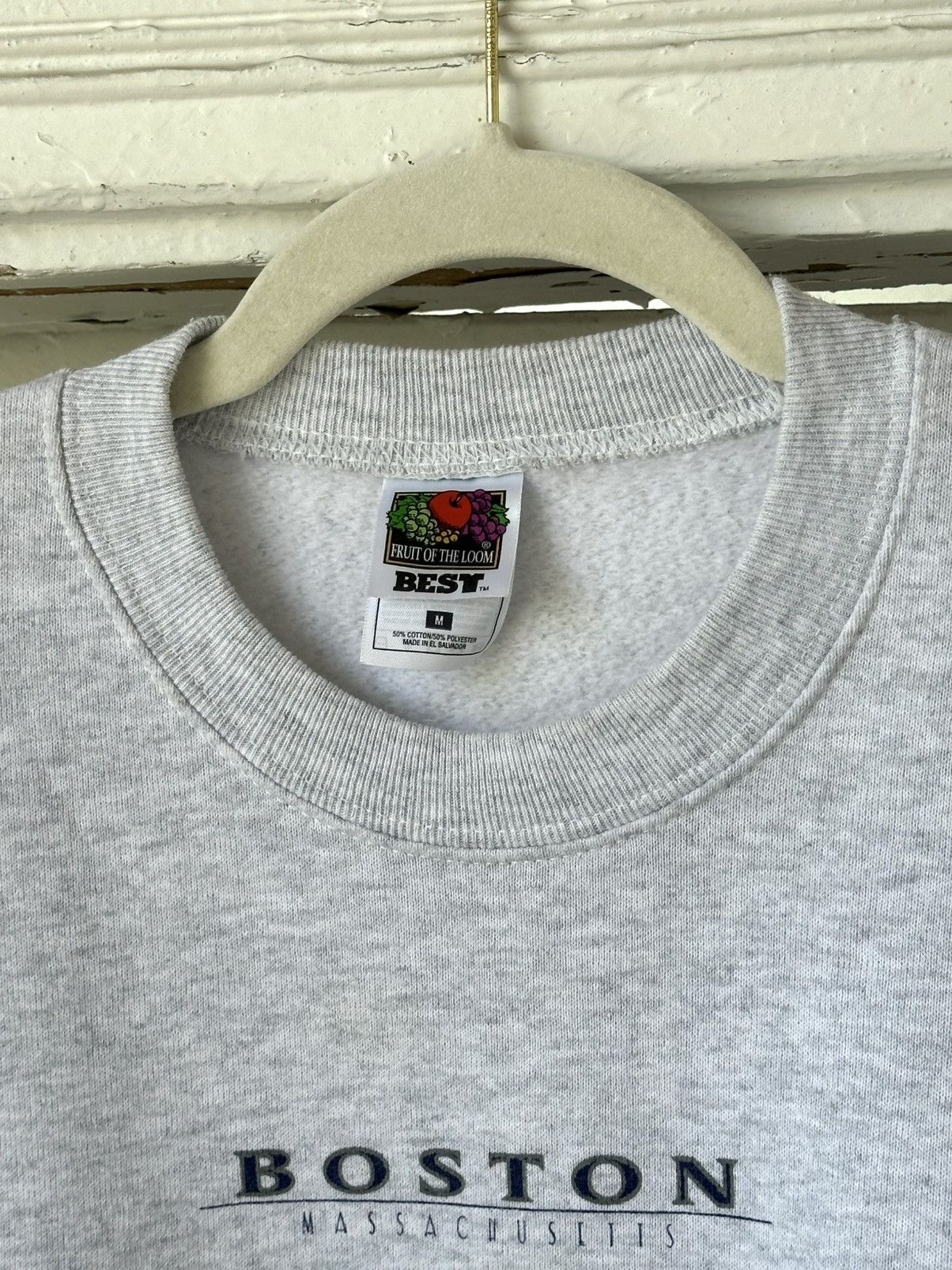 Vintage Vintage Boston Gray Sweatshirt Size US M / EU 48-50 / 2 - 6 Thumbnail