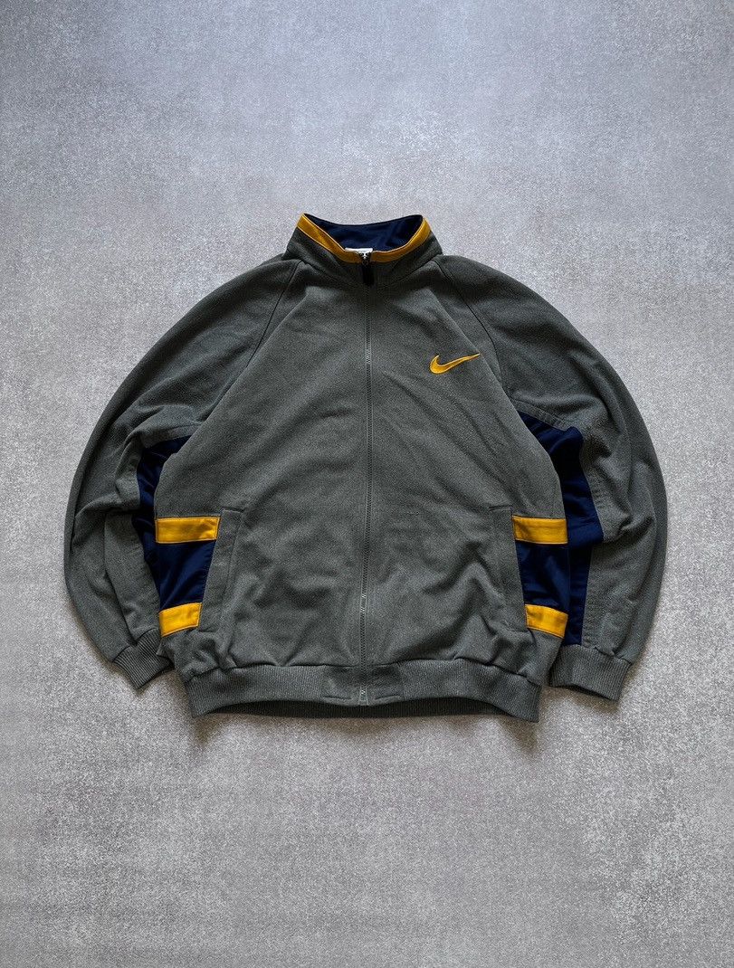 Nike Vintage Nike Swoosh Grey Olympic Zip-up Jacket Y2K M Size US M / EU 48-50 / 2 - 1 Thumbnail
