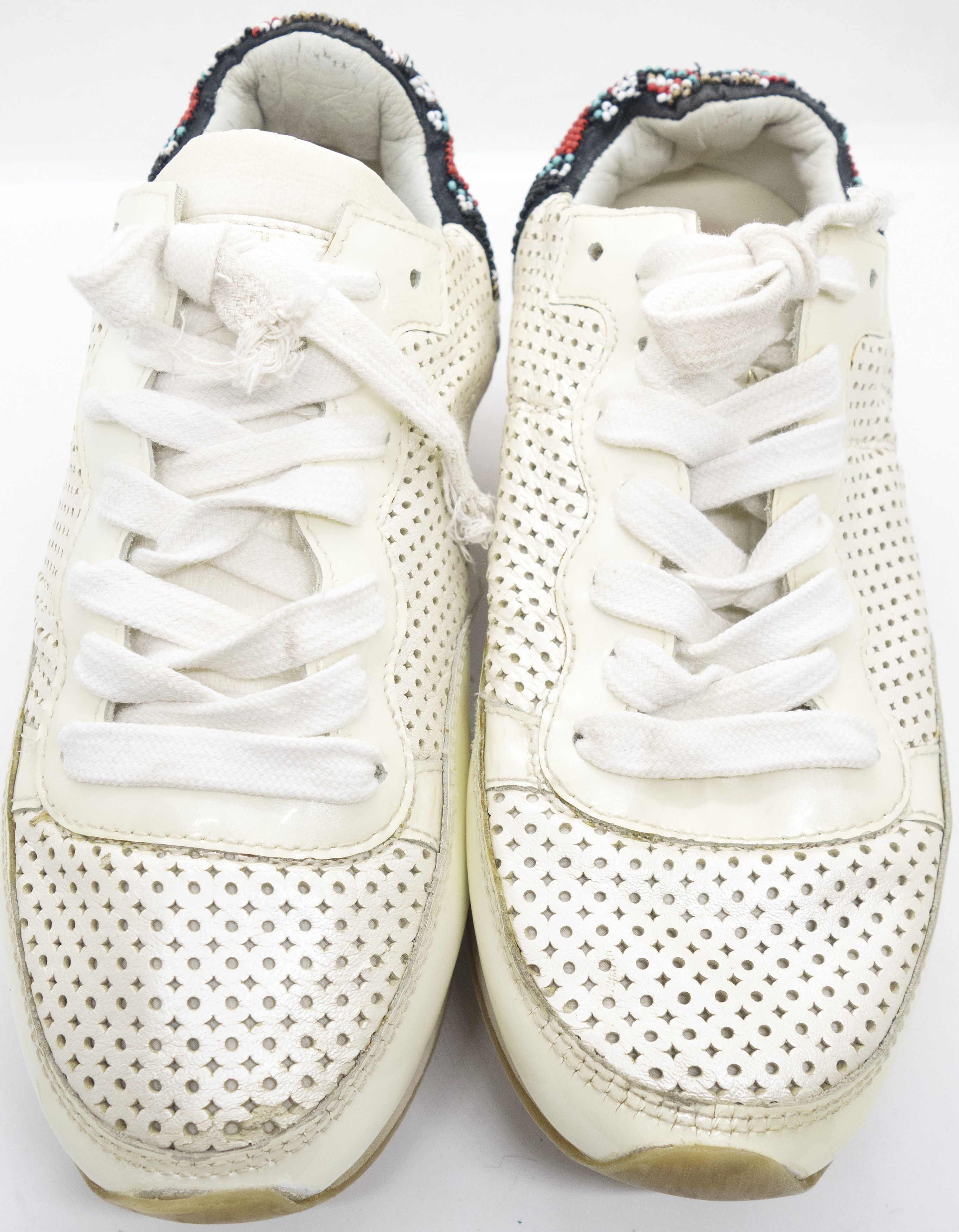 Philippe Model Perforated Patent Leather High Sole Sneakers Size US 6 / IT 36 - 3 Thumbnail