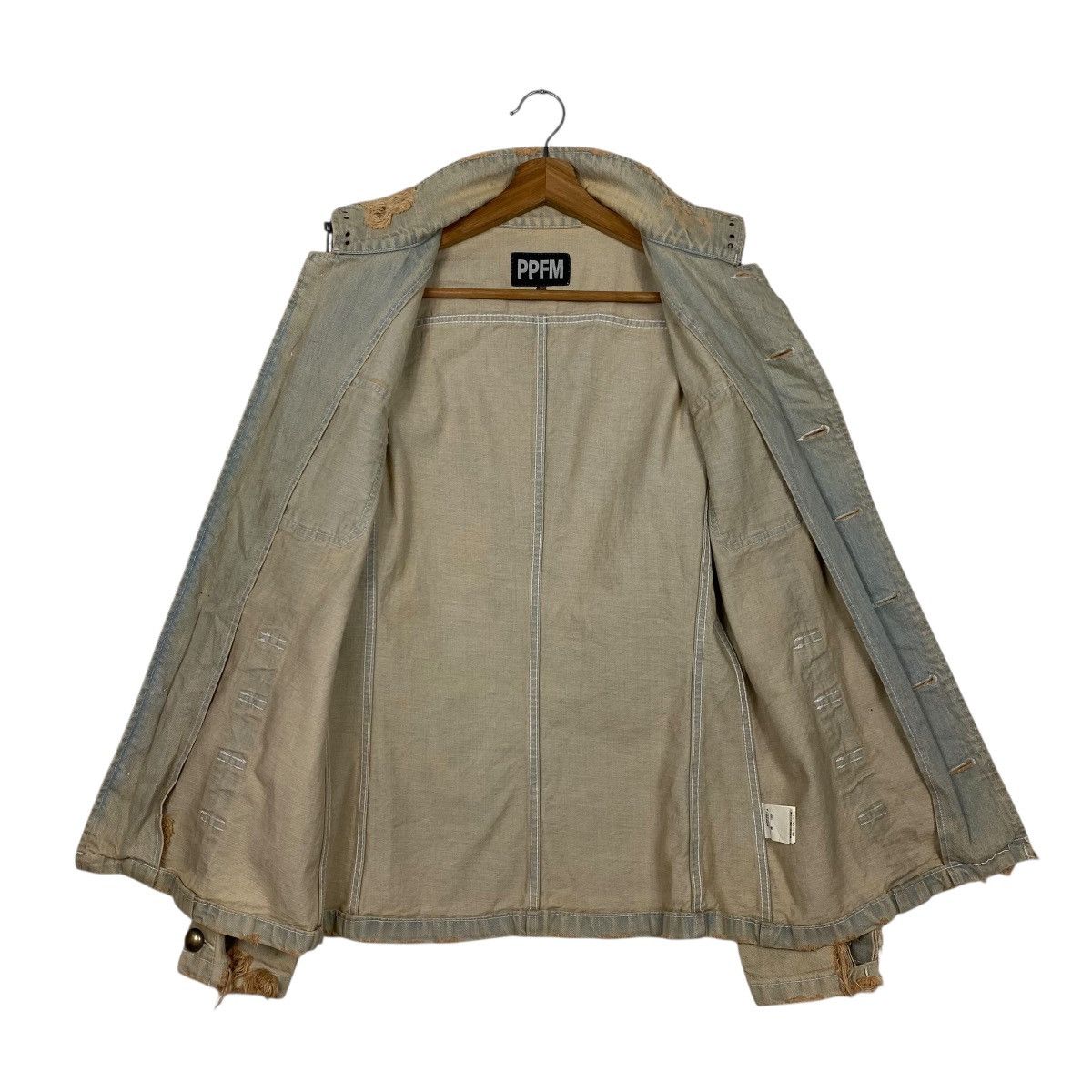 PPFM PPFM ditressed design denim jacket Size US M / EU 48-50 / 2 - 11 Thumbnail