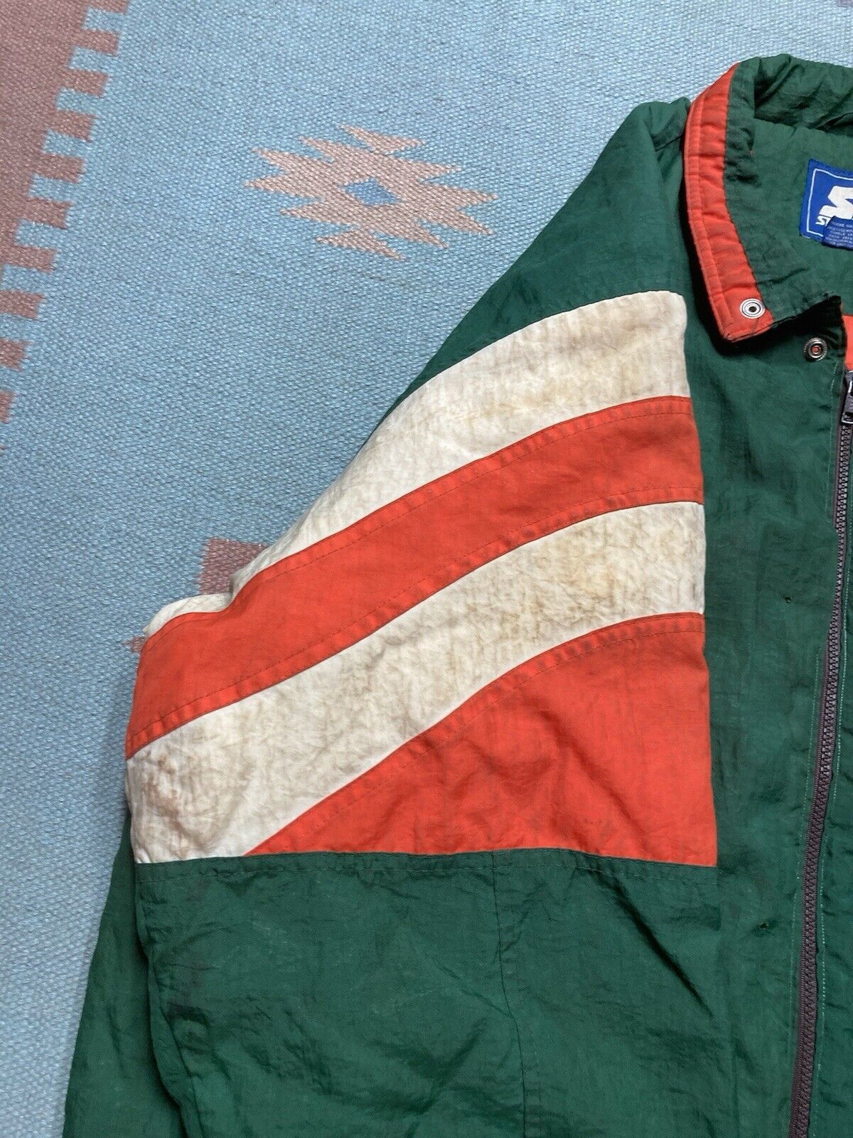 Starter × Vintage university of Miami hurricanes puffer jacket starter NCAA XL Size US XL / EU 56 / 4 - 9 Thumbnail