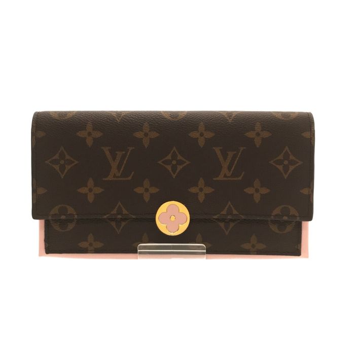 Pre-Owned Authenticated Louis Vuitton Monogram Flore Wallet On Chain Canvas  Brown Crossbody Bag Unisex (Good) 