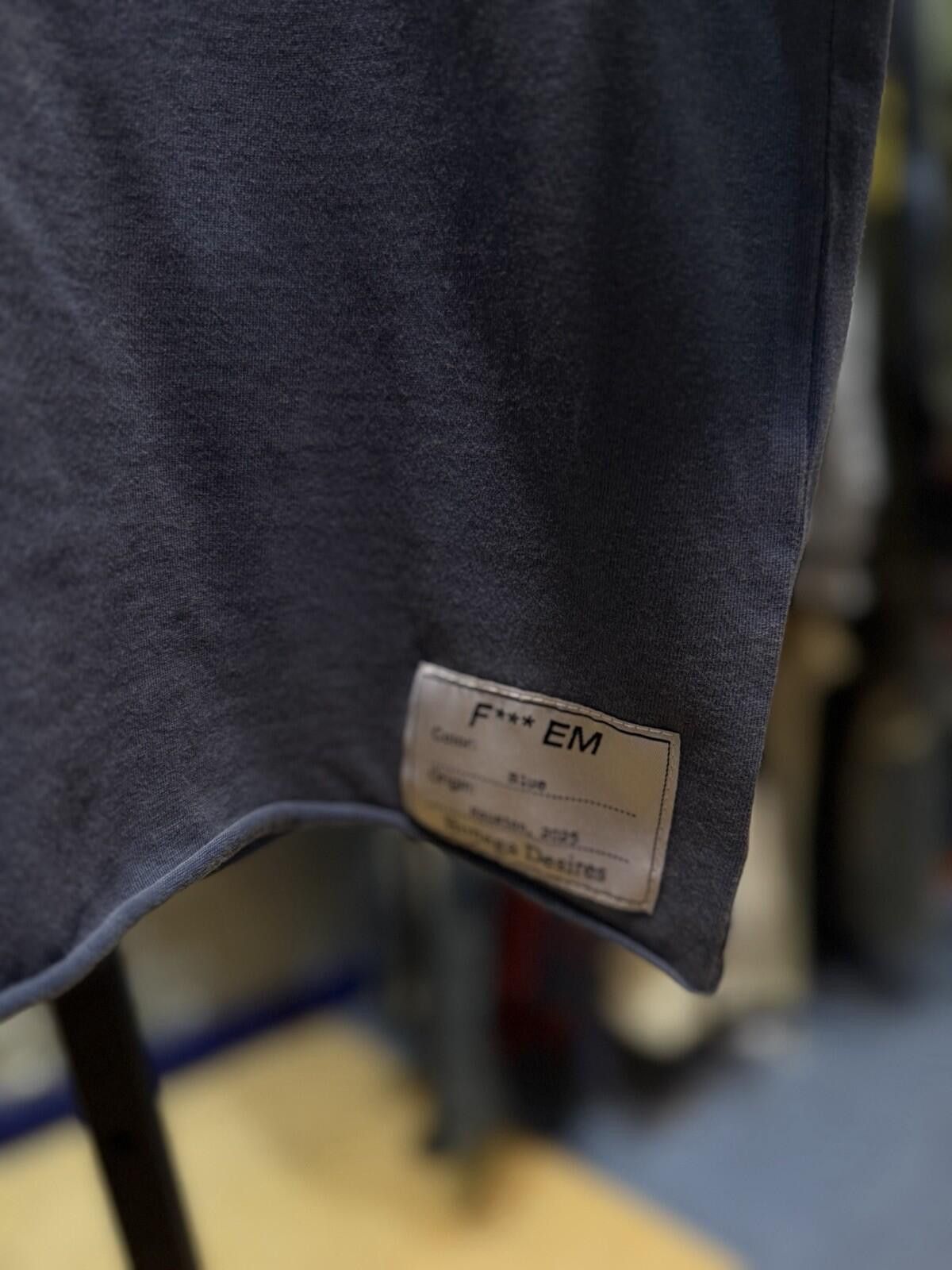 Bottega Desires BRAND NEW - Bottega Desires Tee T-Shirt F**k Joke (XL) Blue Size US XL / EU 56 / 4 - 8 Thumbnail
