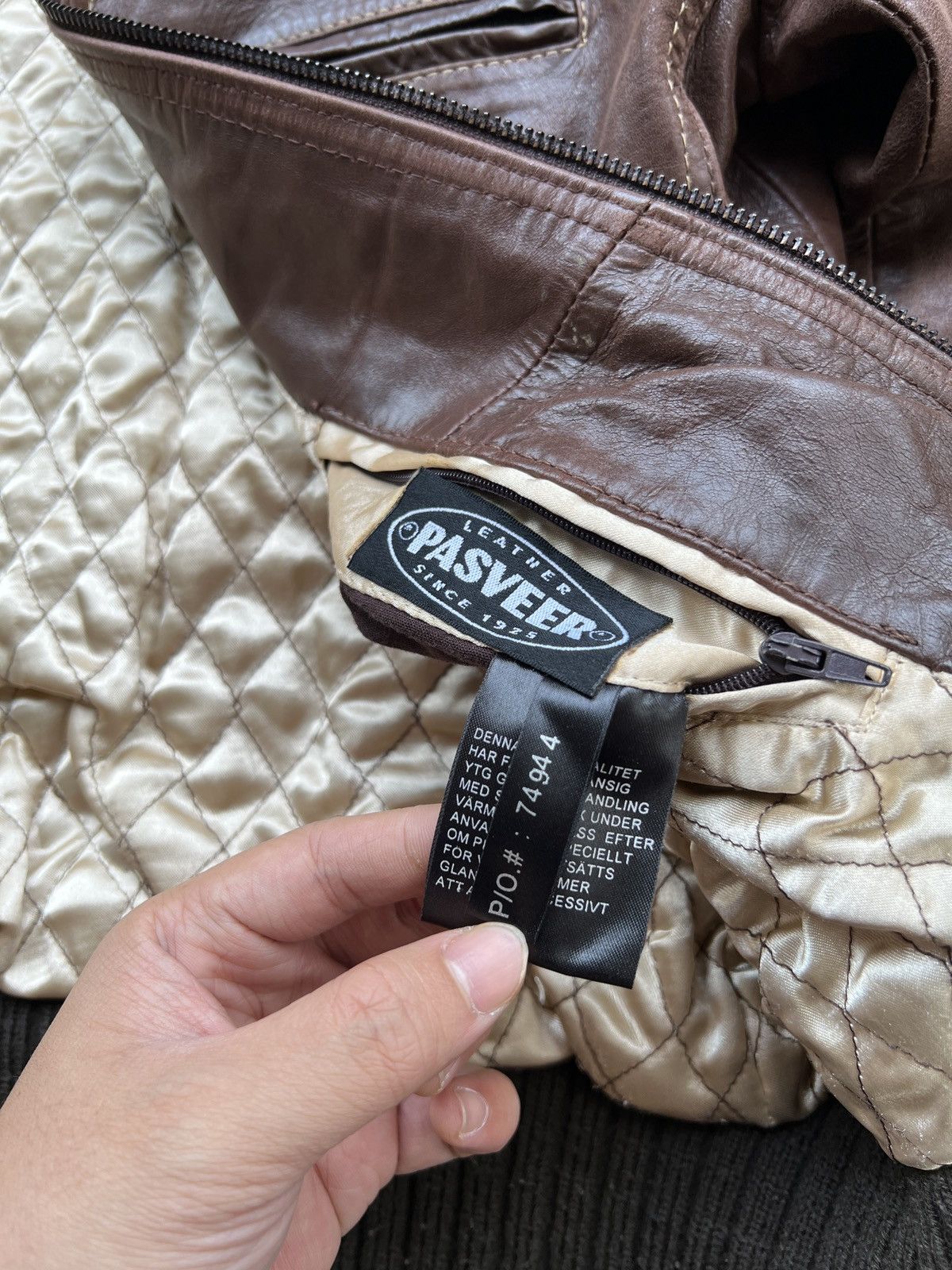 Japanese Brand 1990s Classic Aviator Leather Jacket Pasveer Size S / US 4 / IT 40 - 4 Thumbnail
