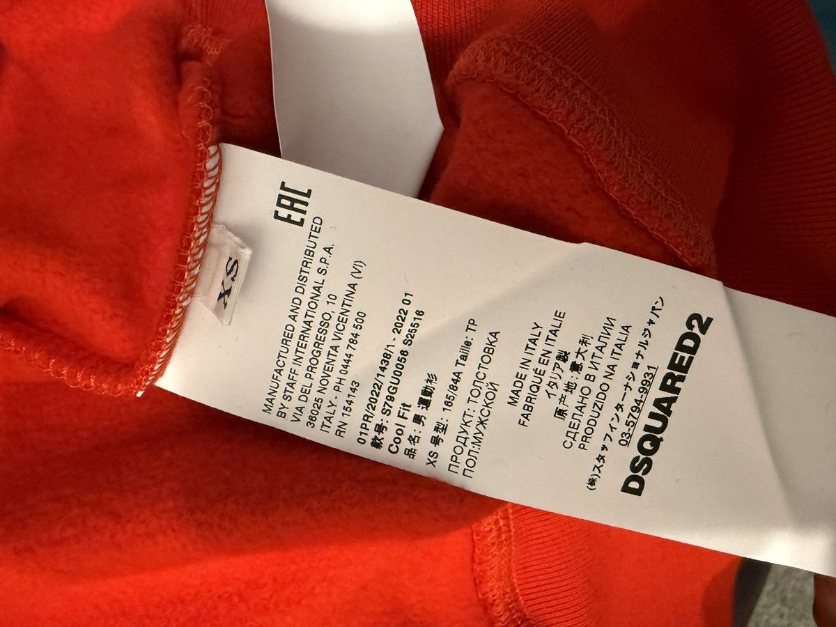 Dsquared2 DSquared²Men's Red Icon Fleeced Cotton Crew-Neck Sweatshirt Size US XS / EU 42 / 0 - 6 Thumbnail