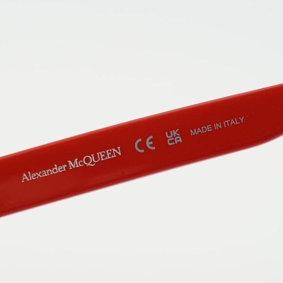 Alexander McQueen Alexander McQueen AM0306O 003 Eyeglasses Black/Red 52mm Size ONE SIZE - 9 Thumbnail