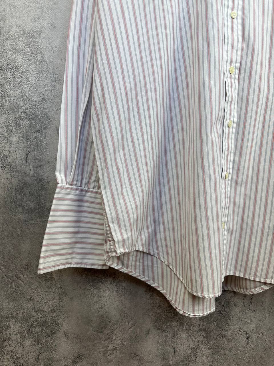 Designer James Meade Striped Dress Shirt LS Button Up Made in Britain Size US XL / EU 56 / 4 - 6 Thumbnail