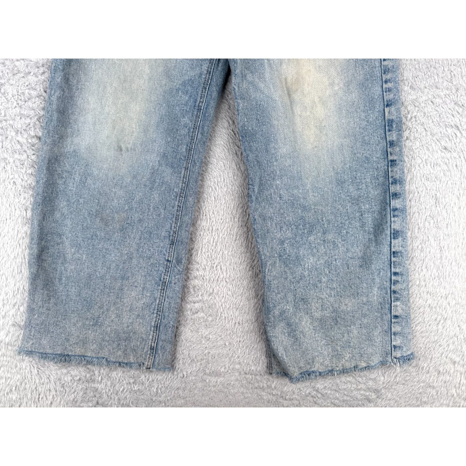 Old Navy Old Navy Wide Leg Jeans Womens 2 Blue Denim High Rise Crop 26x28 Distressed Cotton Size 26" / US 2 / IT 38 - 2 Thumbnail