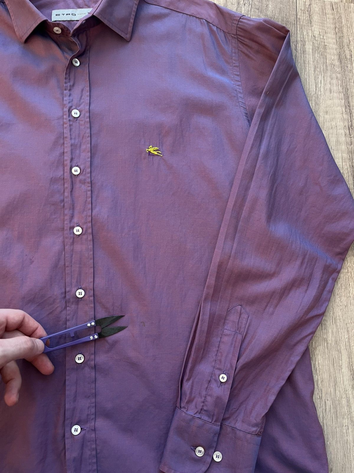 Etro Etro Purple Shirt Size 44 Size US S / EU 44-46 / 1 - 13 Thumbnail