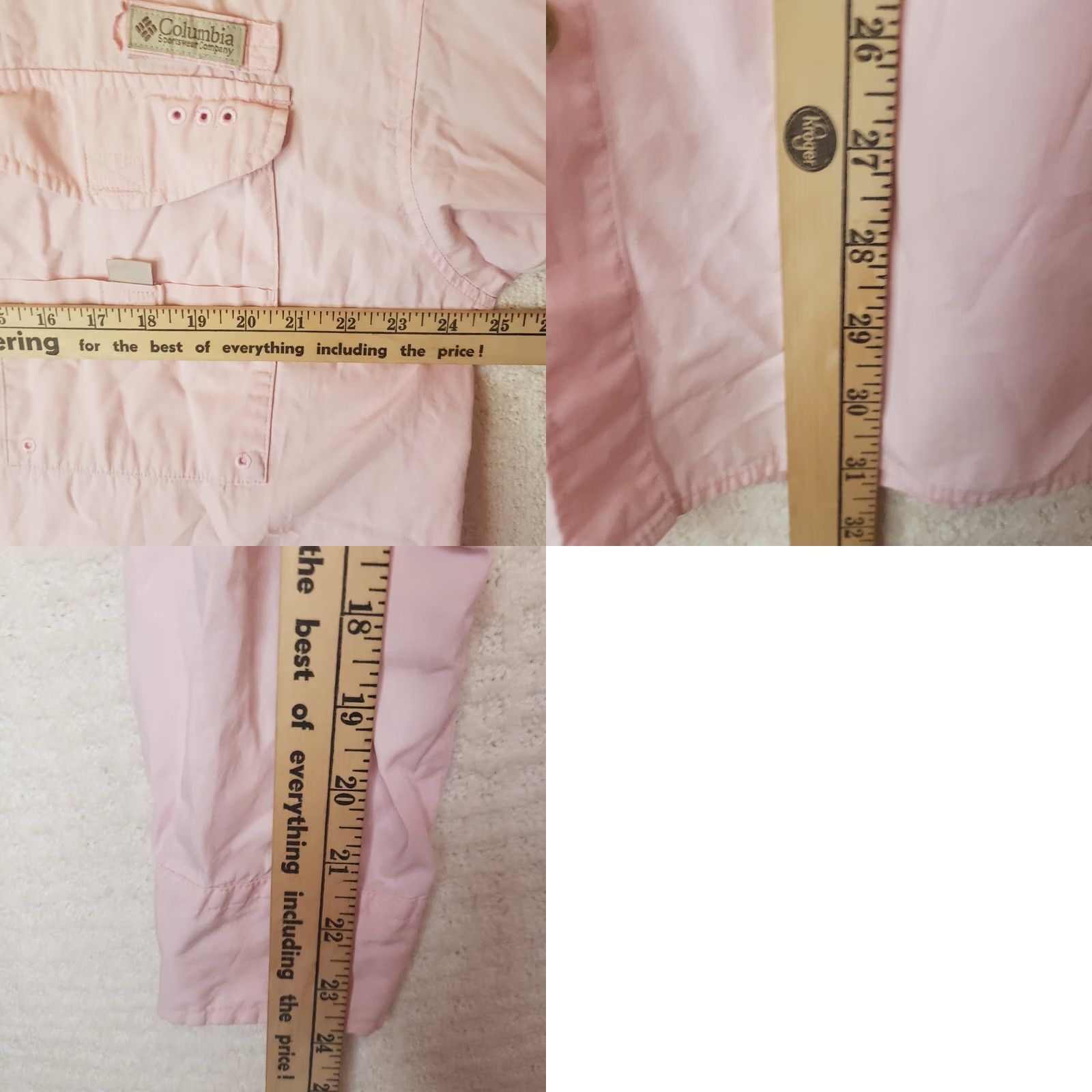 Pinko Columbia PFG Mens L Pink 100% Tactel Nylon Fishing Vented Long Sleeve Shirt Size US L / EU 52-54 / 3 - 10 Thumbnail