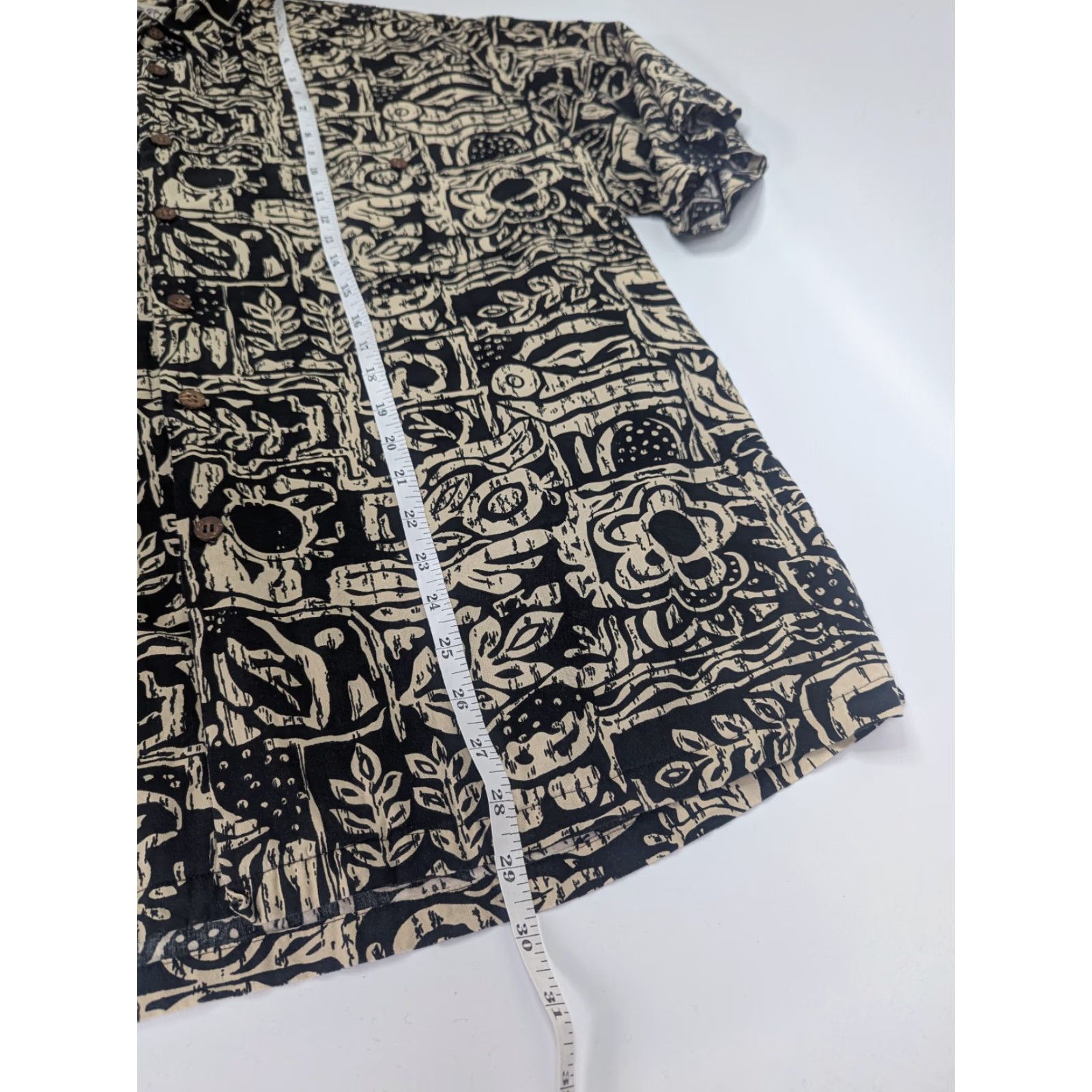 Vintage VINTAGE Pau Hana Hawaiian Shirt Mens XL Black Beige Printed Short Sleeve Button Up Down Shirt Size US XL / EU 56 / 4 - 4 Thumbnail