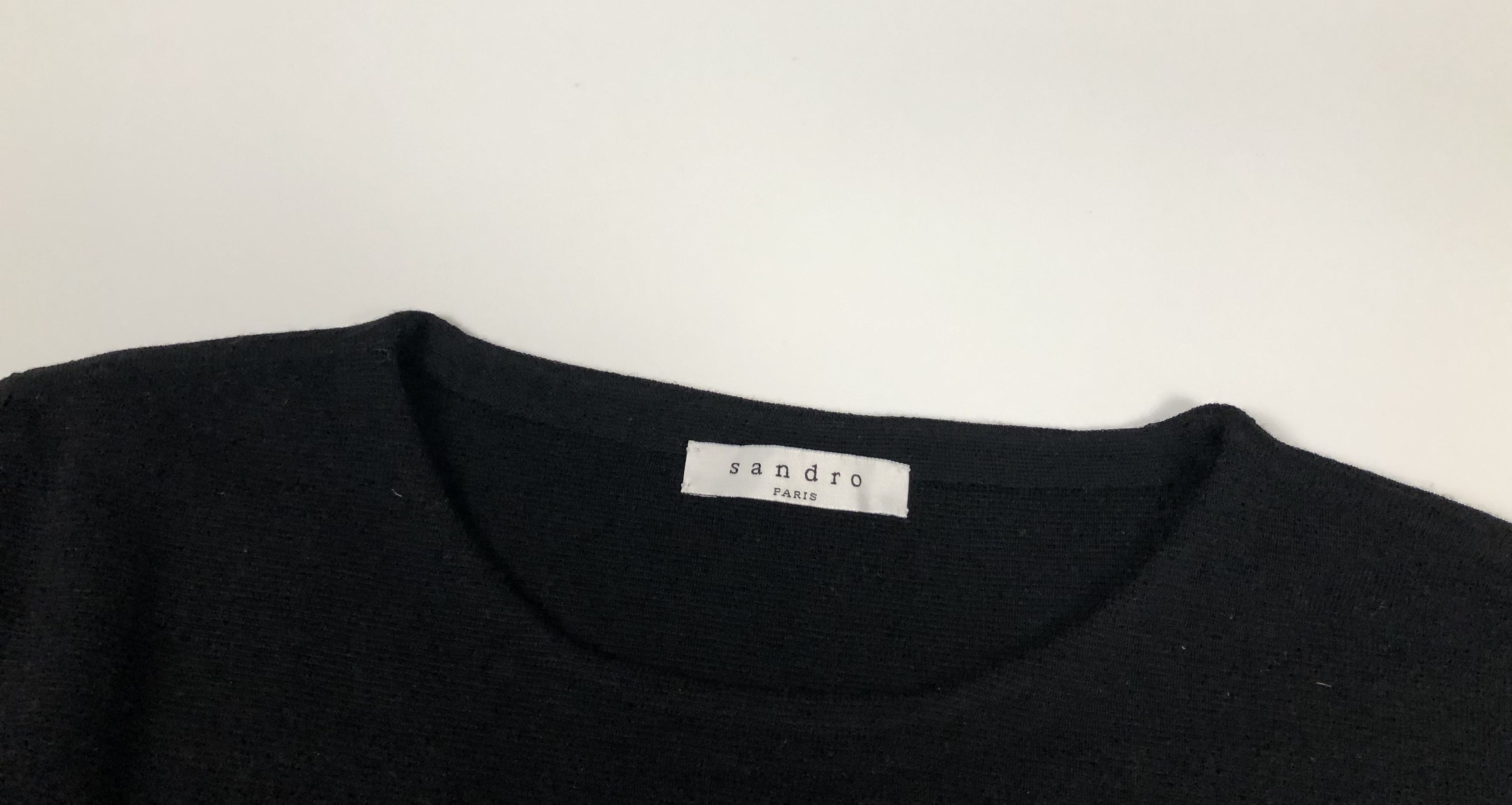 Sandro Sandro Paris Leather Pocket Merino Sweater Size US L / EU 52-54 / 3 - 3 Thumbnail