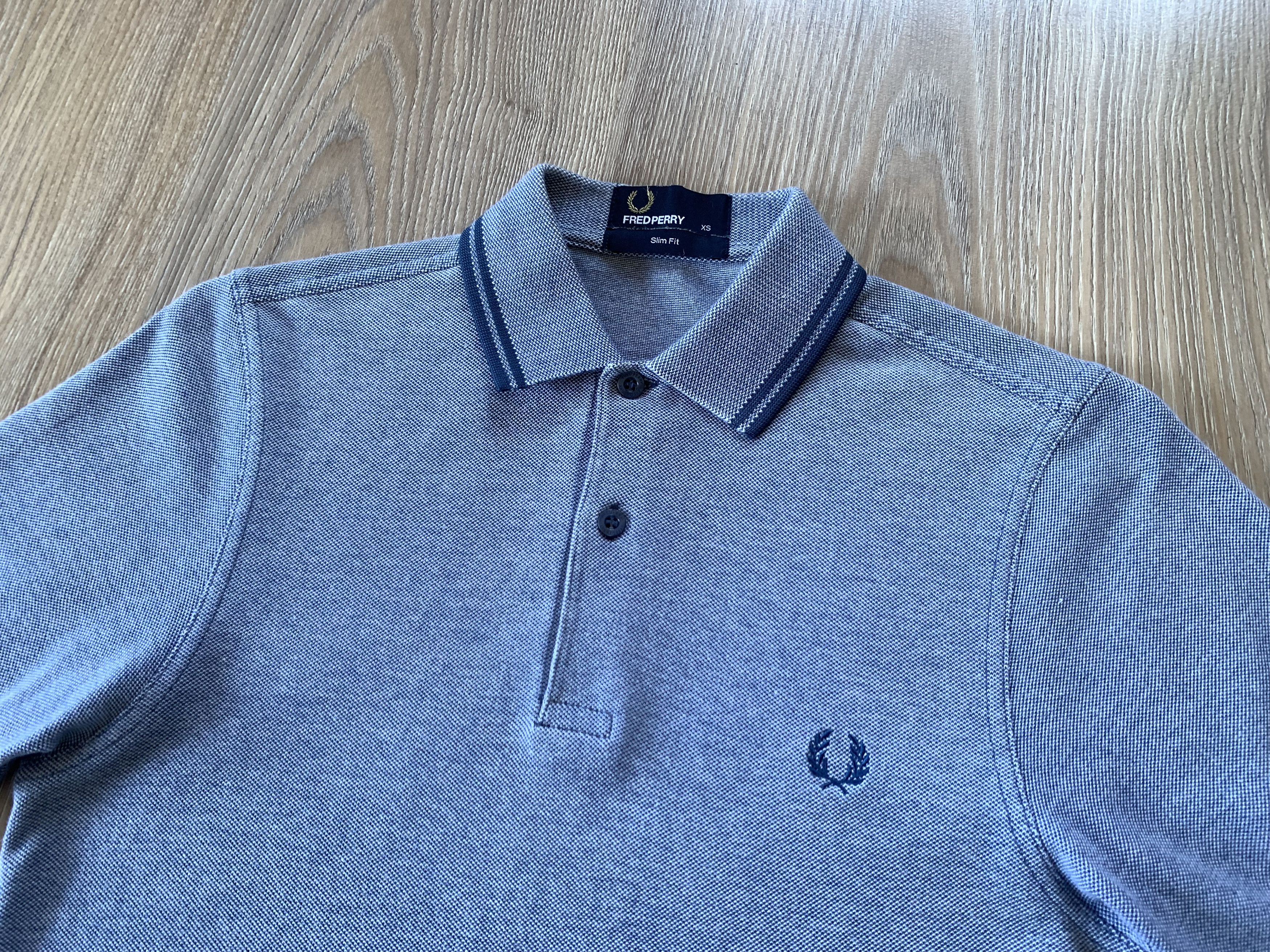 Fred Perry × Vintage Fred Perry Slim Fit Cotton Light Blue Polo Size US XS / EU 42 / 0 - 4 Thumbnail